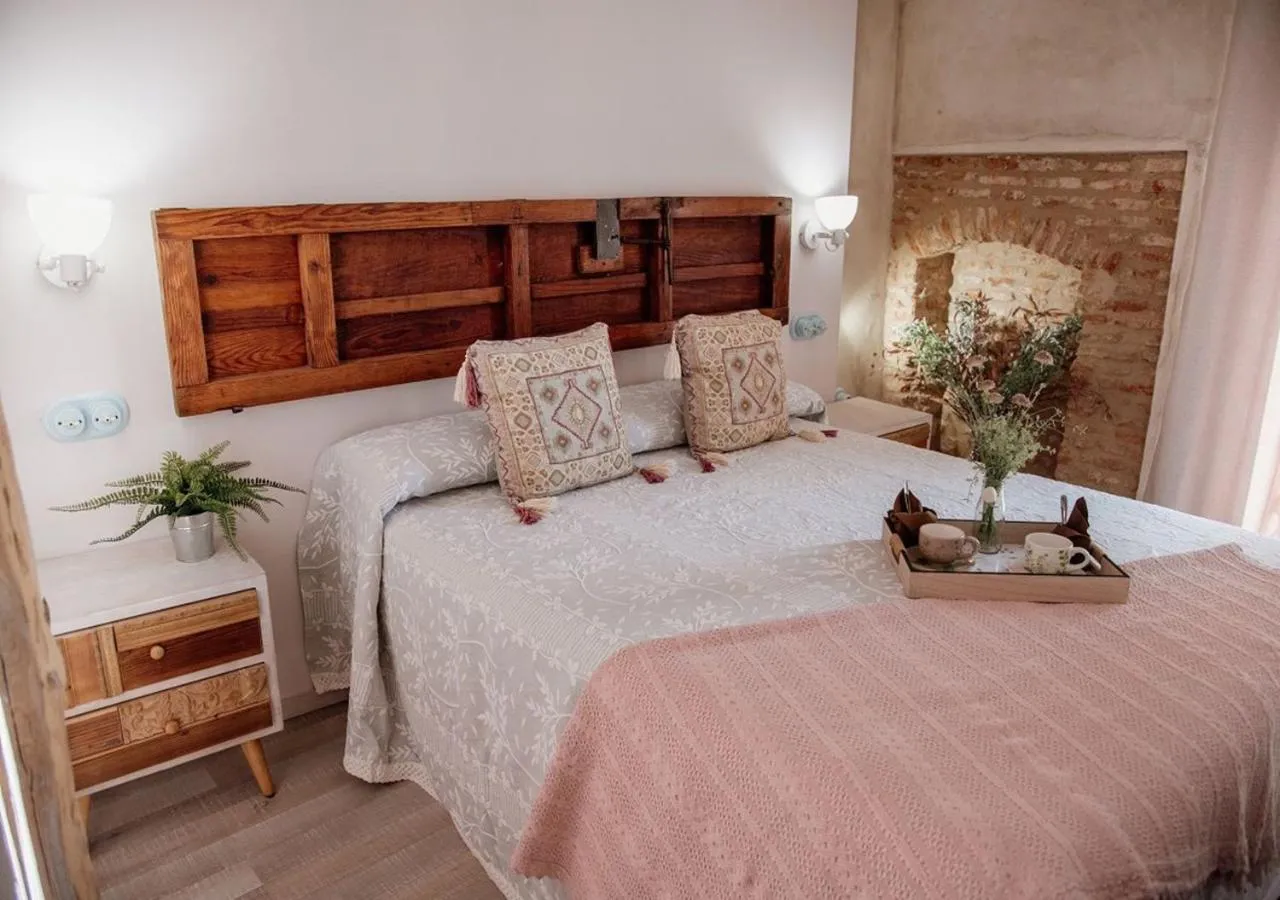 Bed in Hotel Rural El Medievo- SOLO ADULTOS