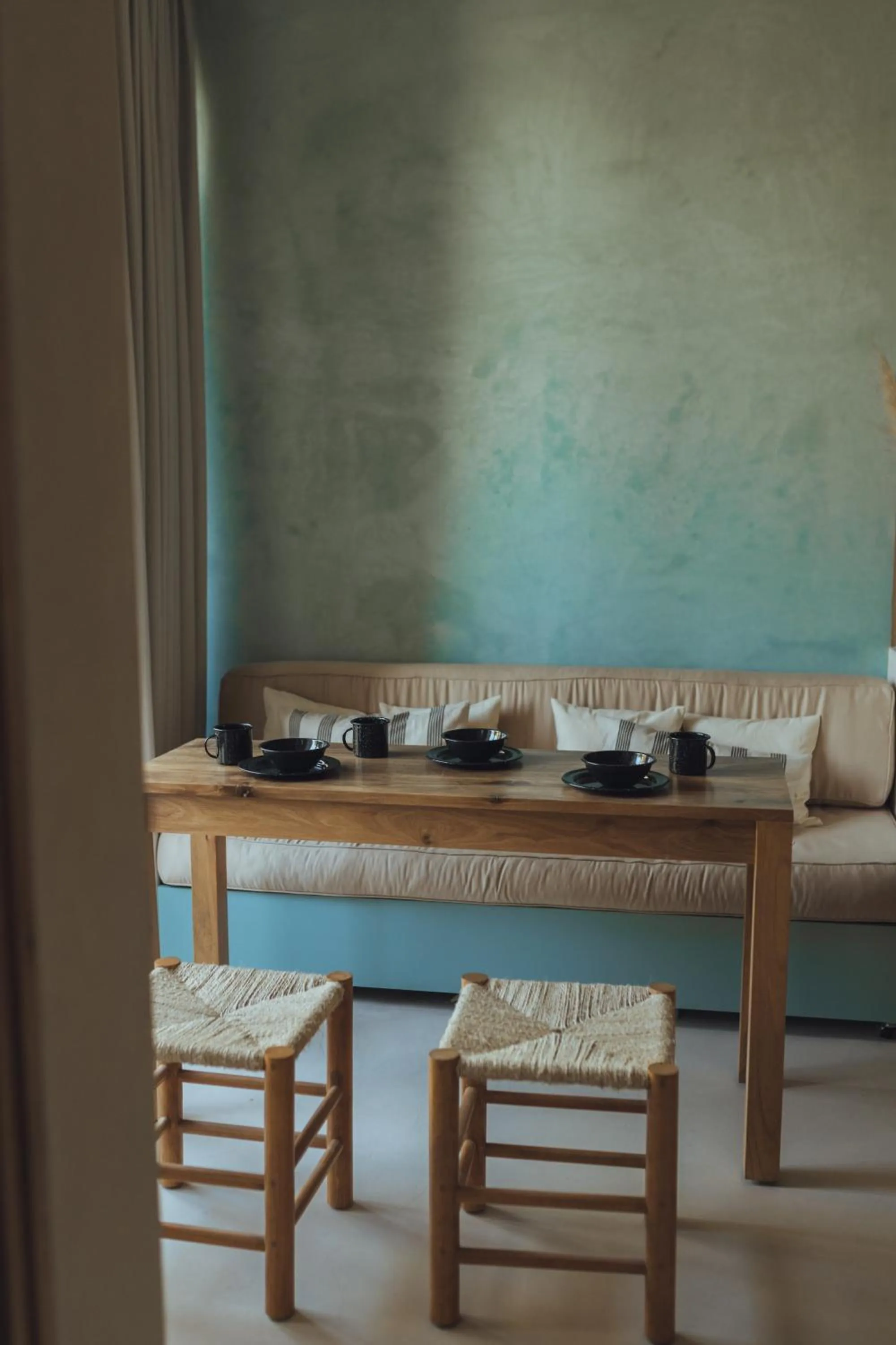 Living room in Casa Peregrino Holbox