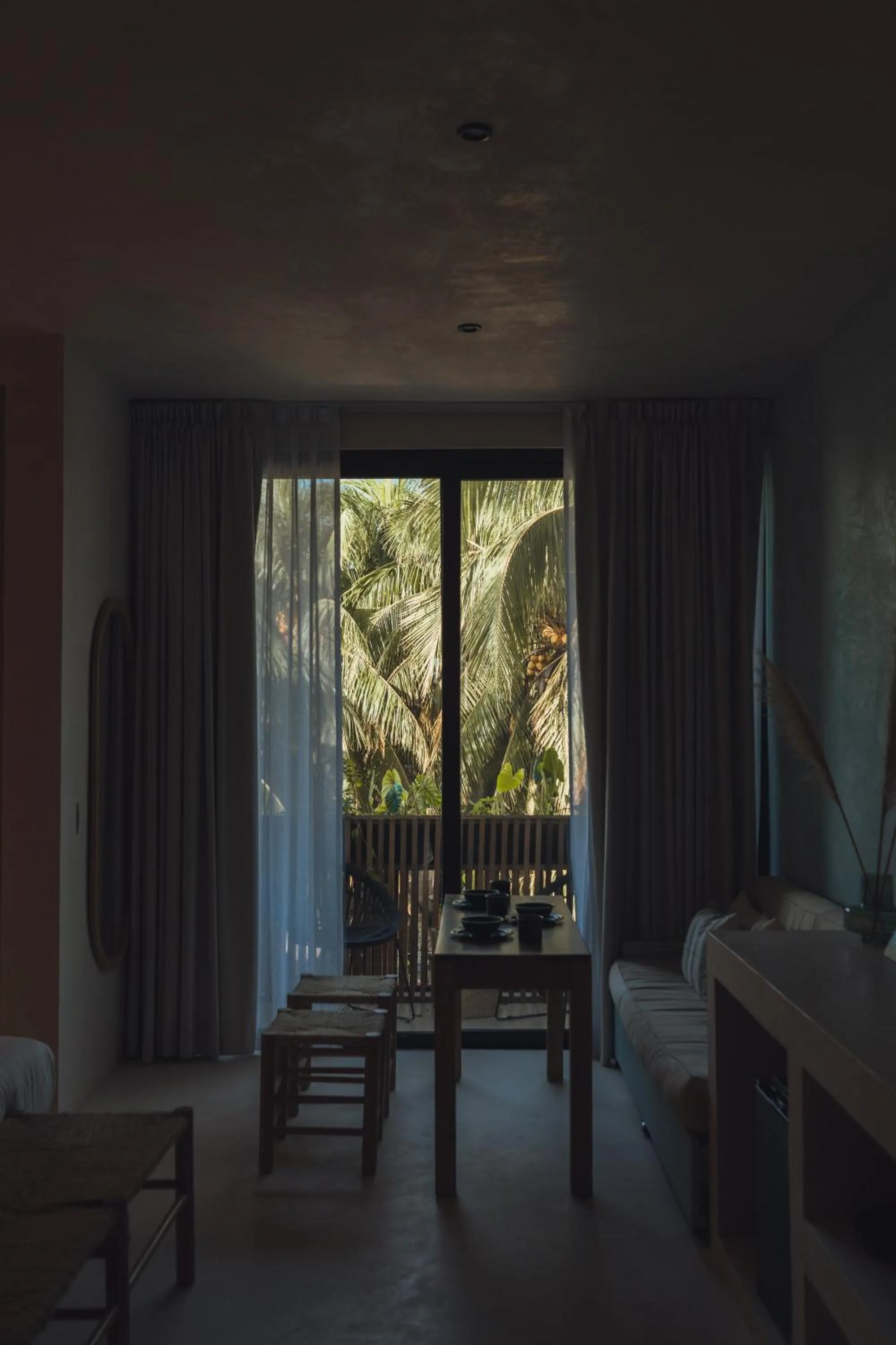 View (from property/room), Bed in Casa Peregrino Holbox