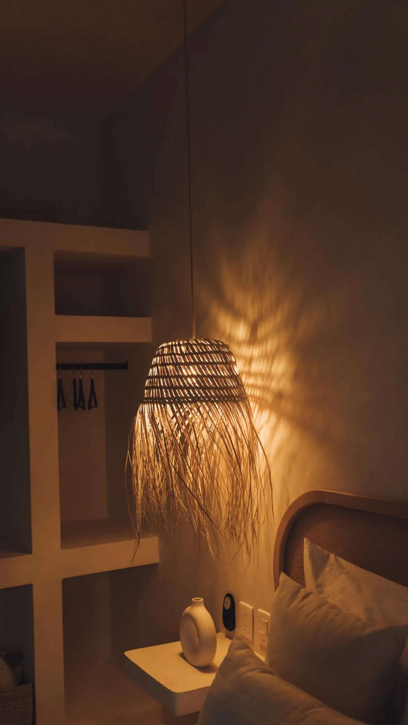 Decorative detail, Bed in Casa Peregrino Holbox