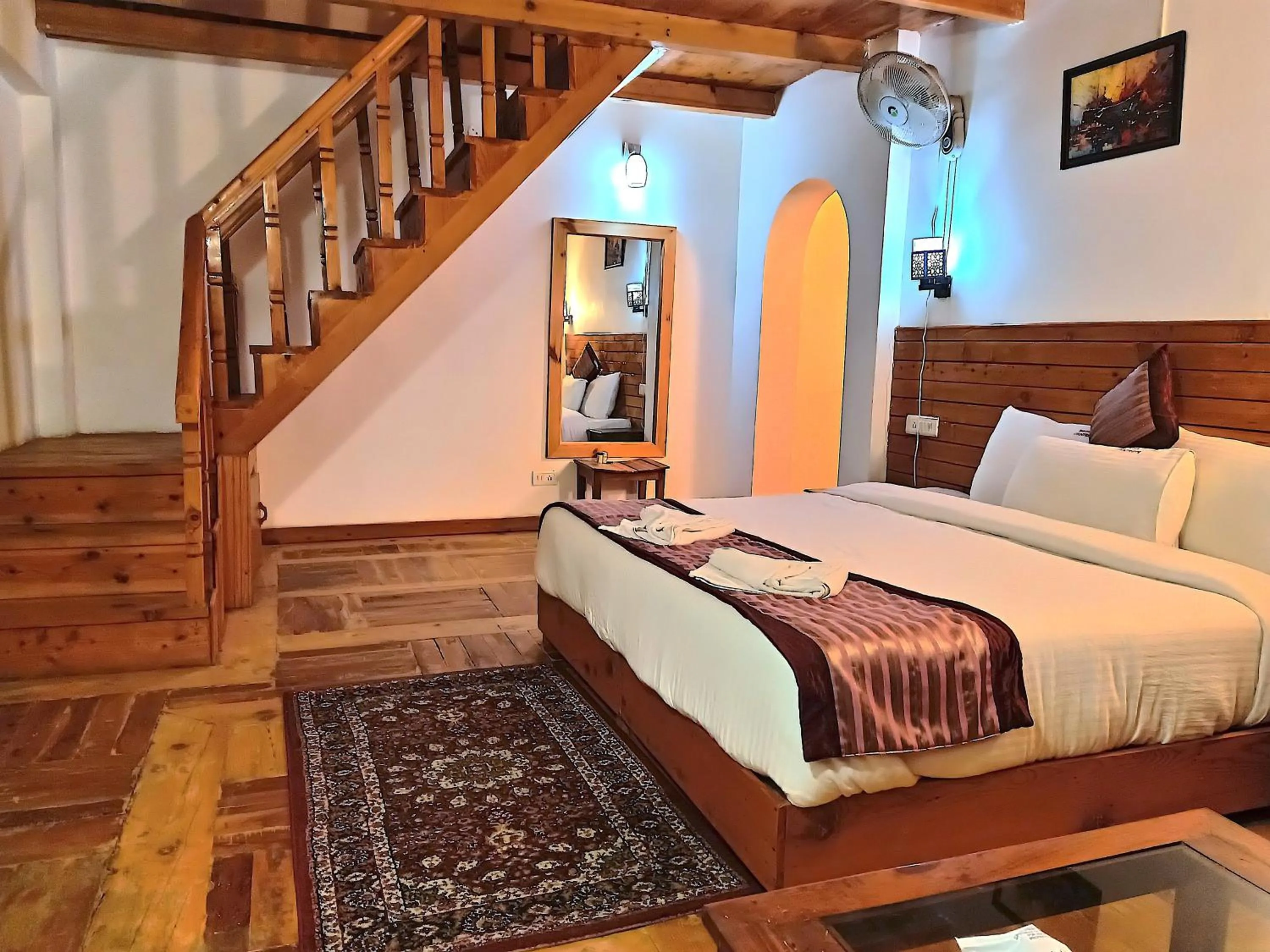 Bed in Countryside Himalayan Resort