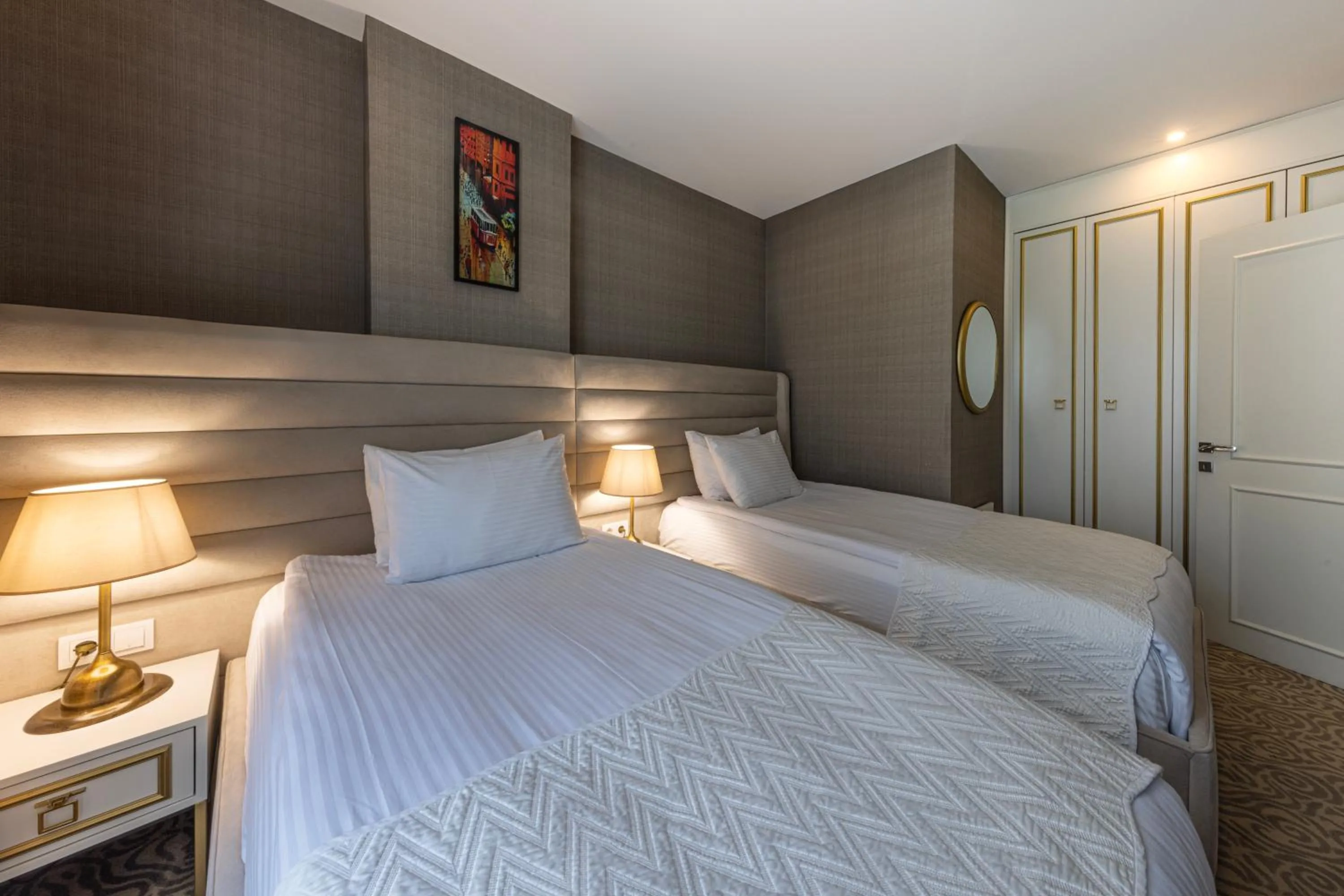 Bed in Mr BEYAZ HOTEL