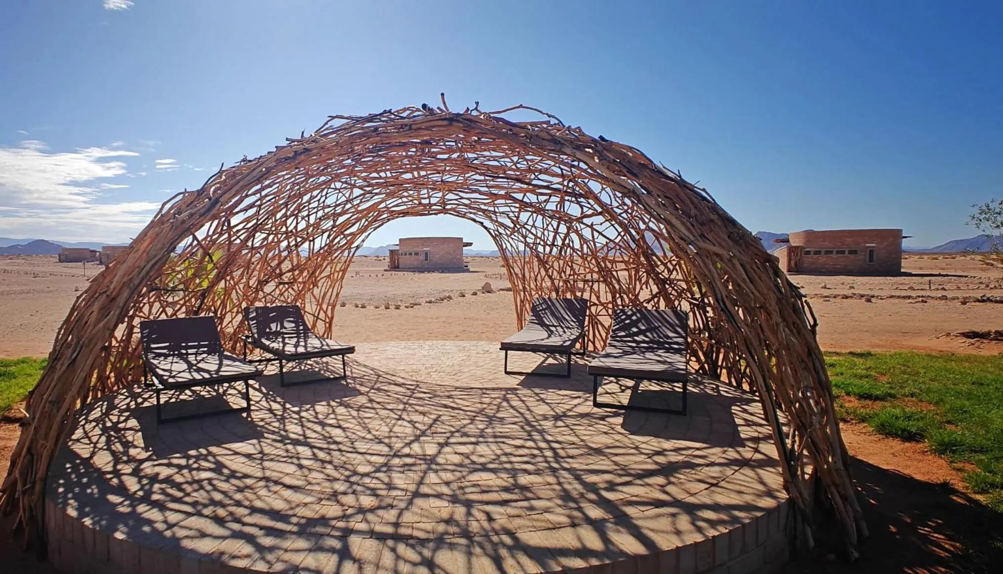 Pool view in Sossus Oasis Campsite