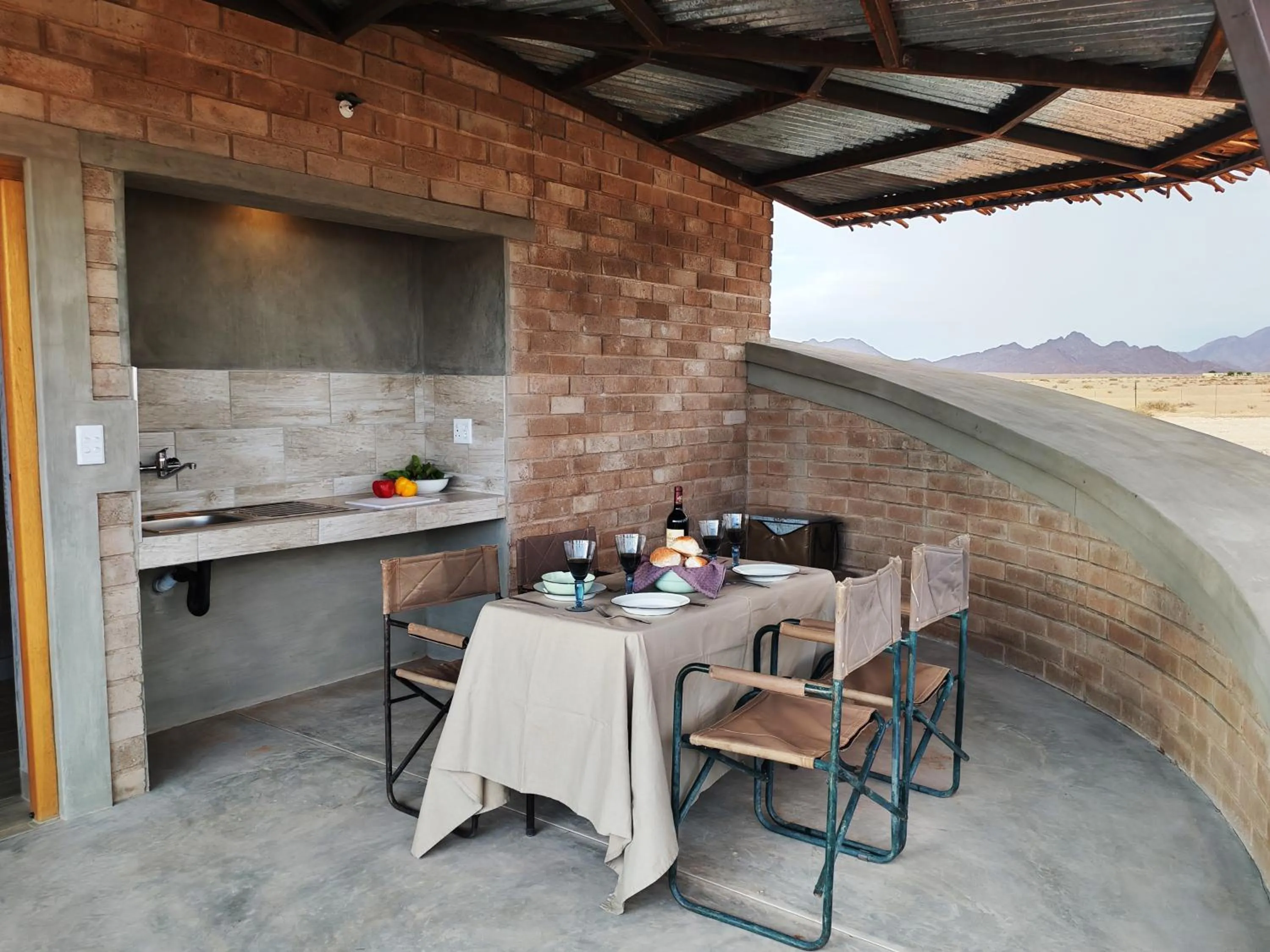 Kitchen or kitchenette in Sossus Oasis Campsite