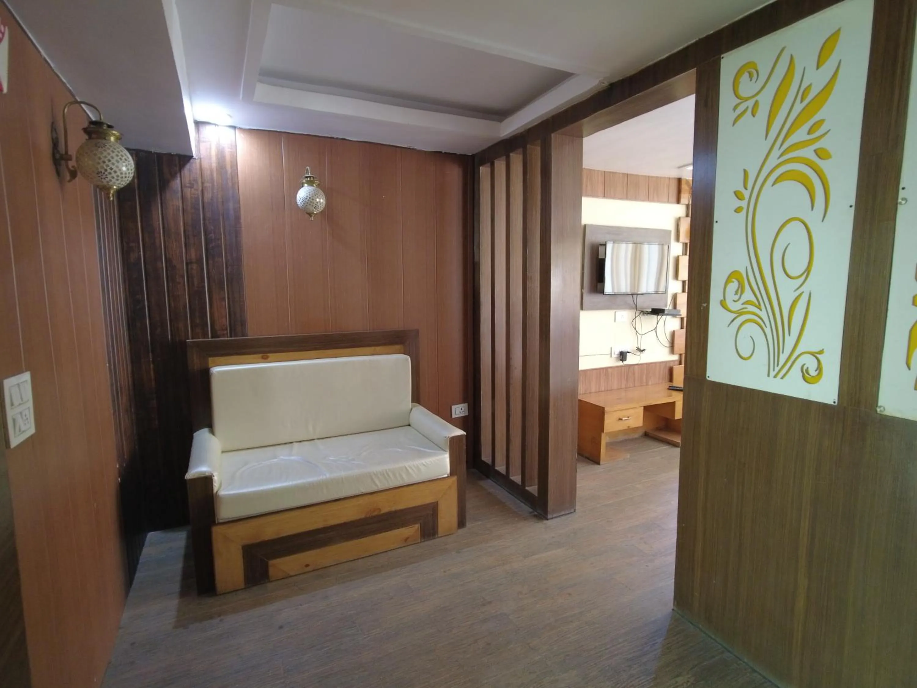 Seating area, Bed in Home Stay Green View Doon