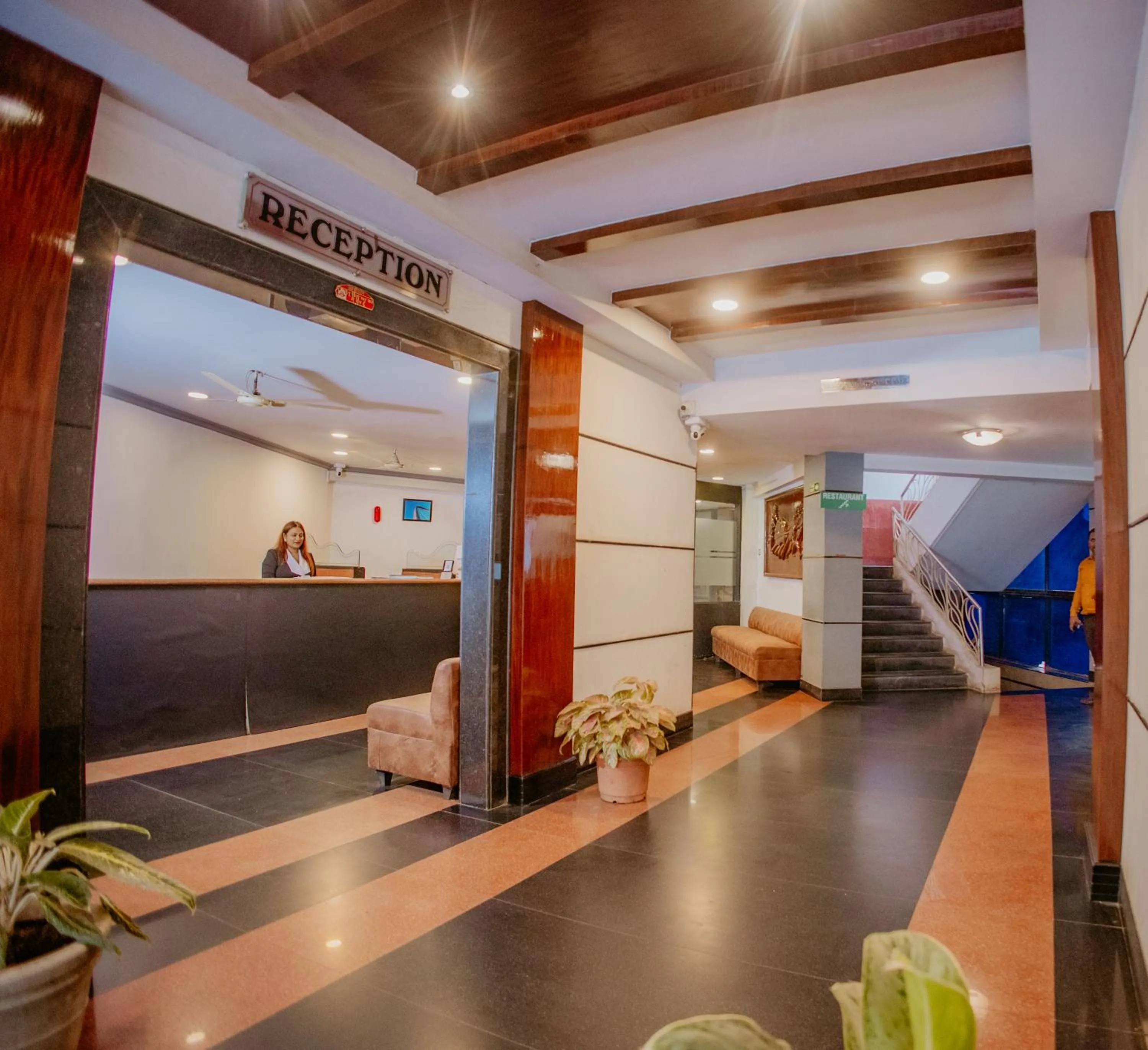 Lobby or reception in Om Shiv Hotel