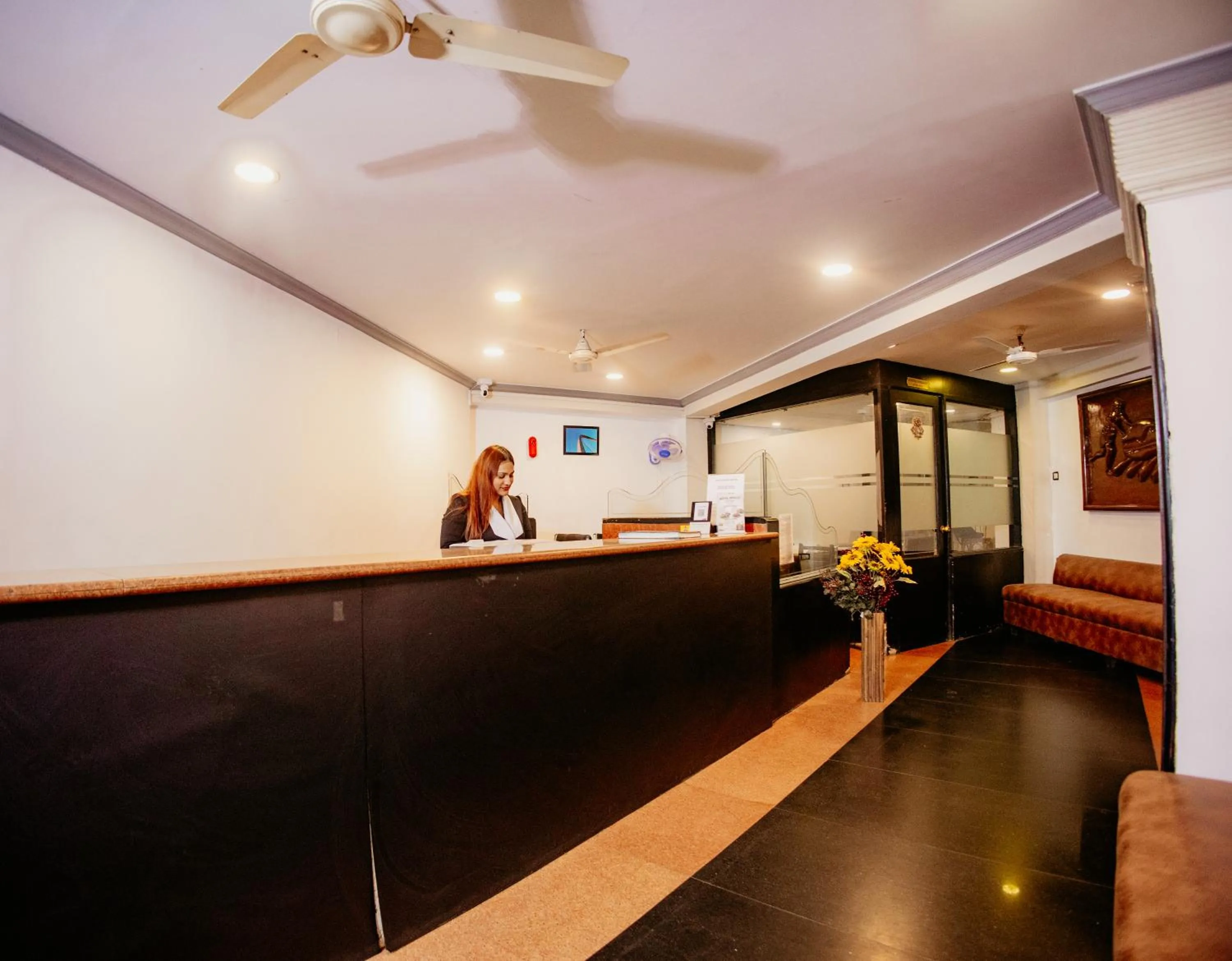 Lobby or reception in Om Shiv Hotel