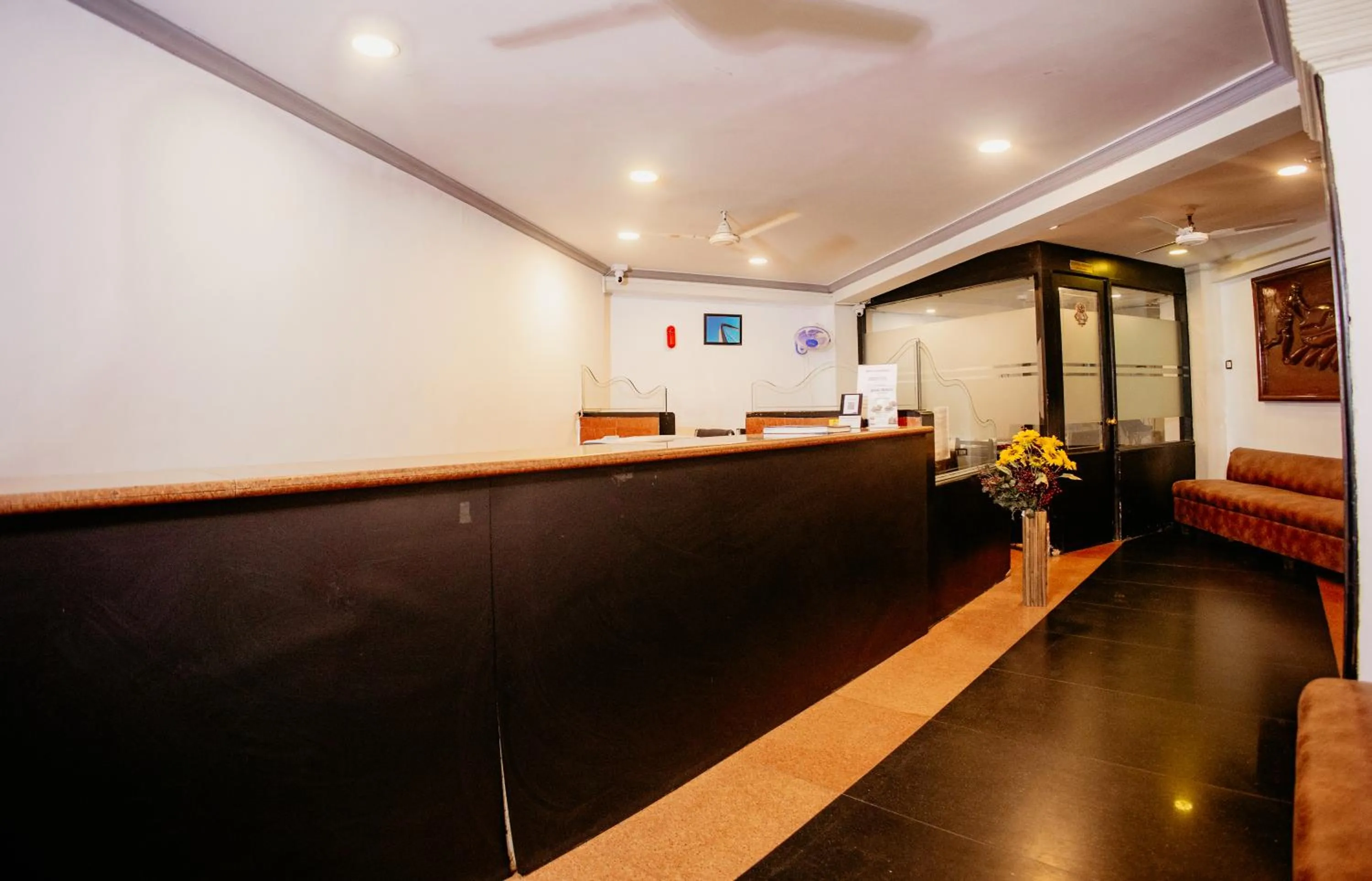 Lobby or reception in Om Shiv Hotel