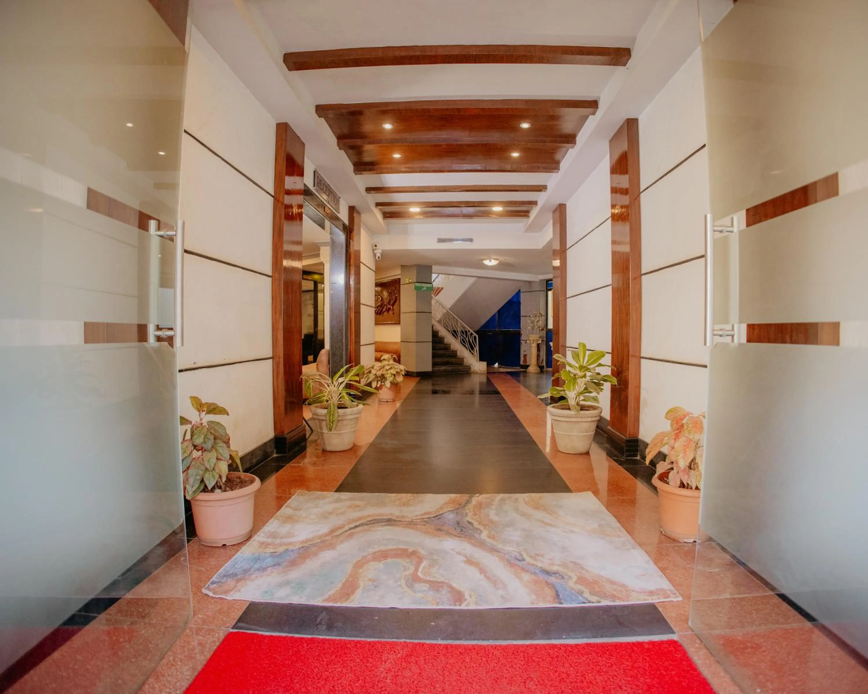 Lobby or reception in Om Shiv Hotel