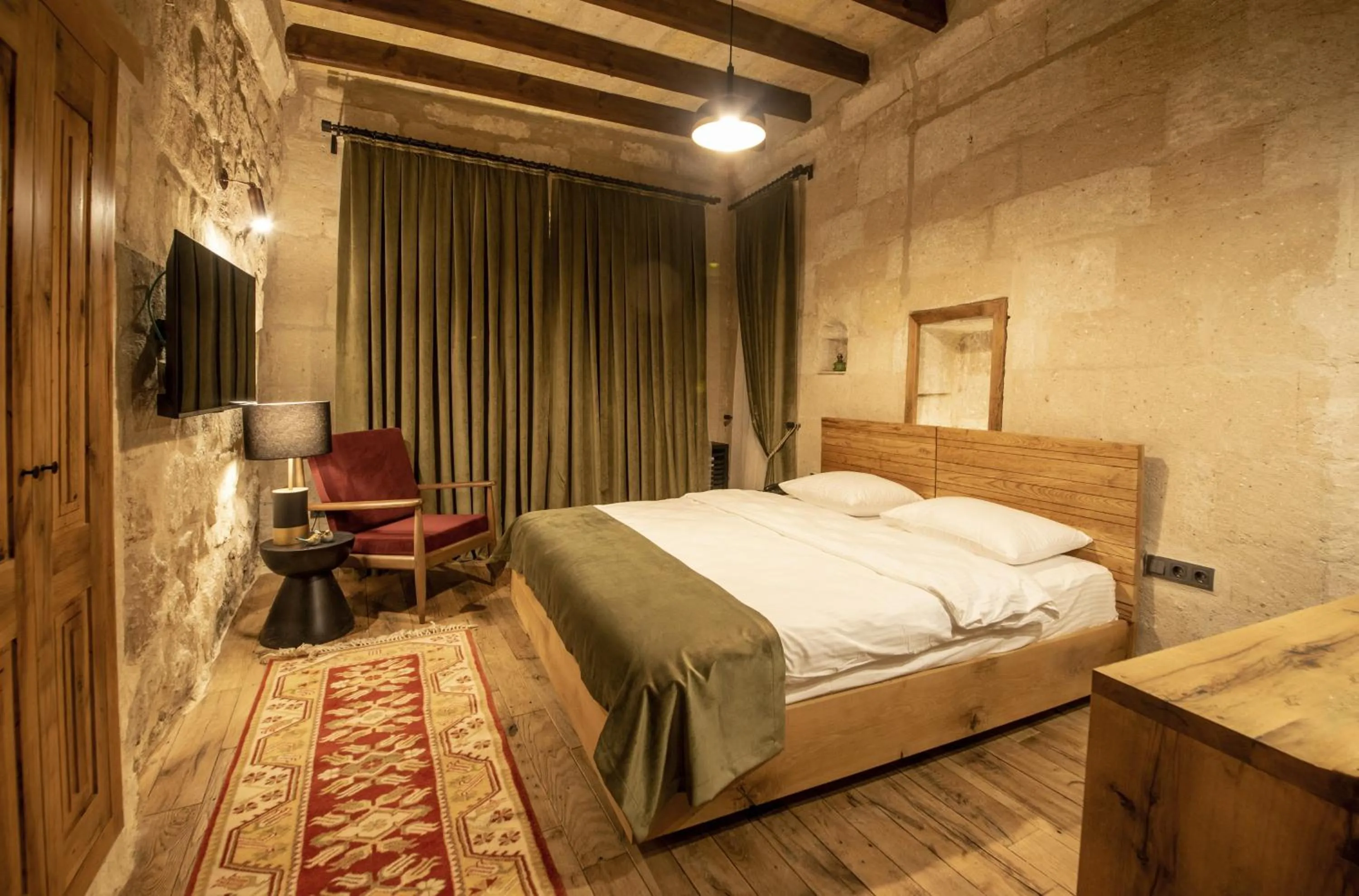 Bed in Luvi Cave Hotel