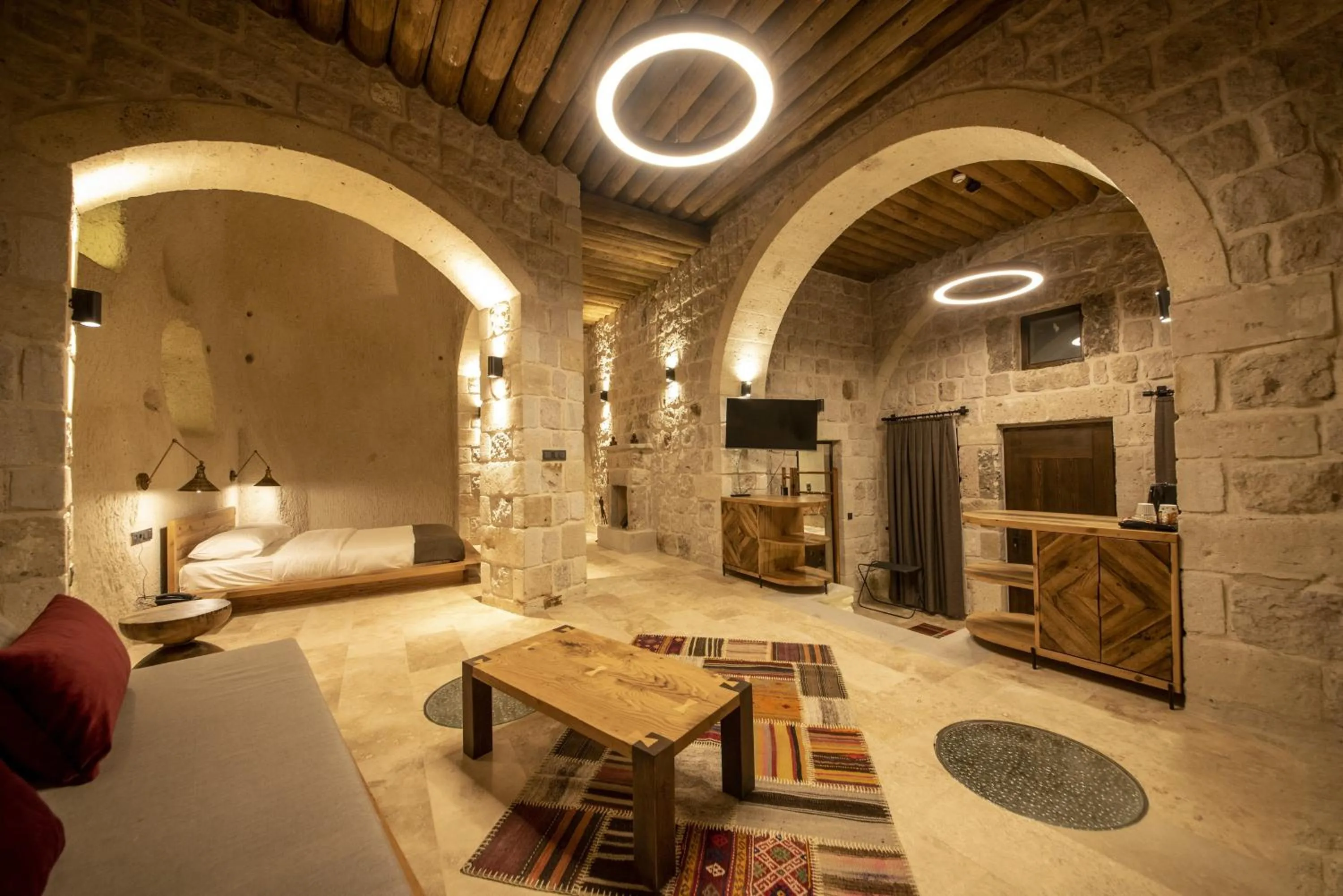 Bed in Luvi Cave Hotel