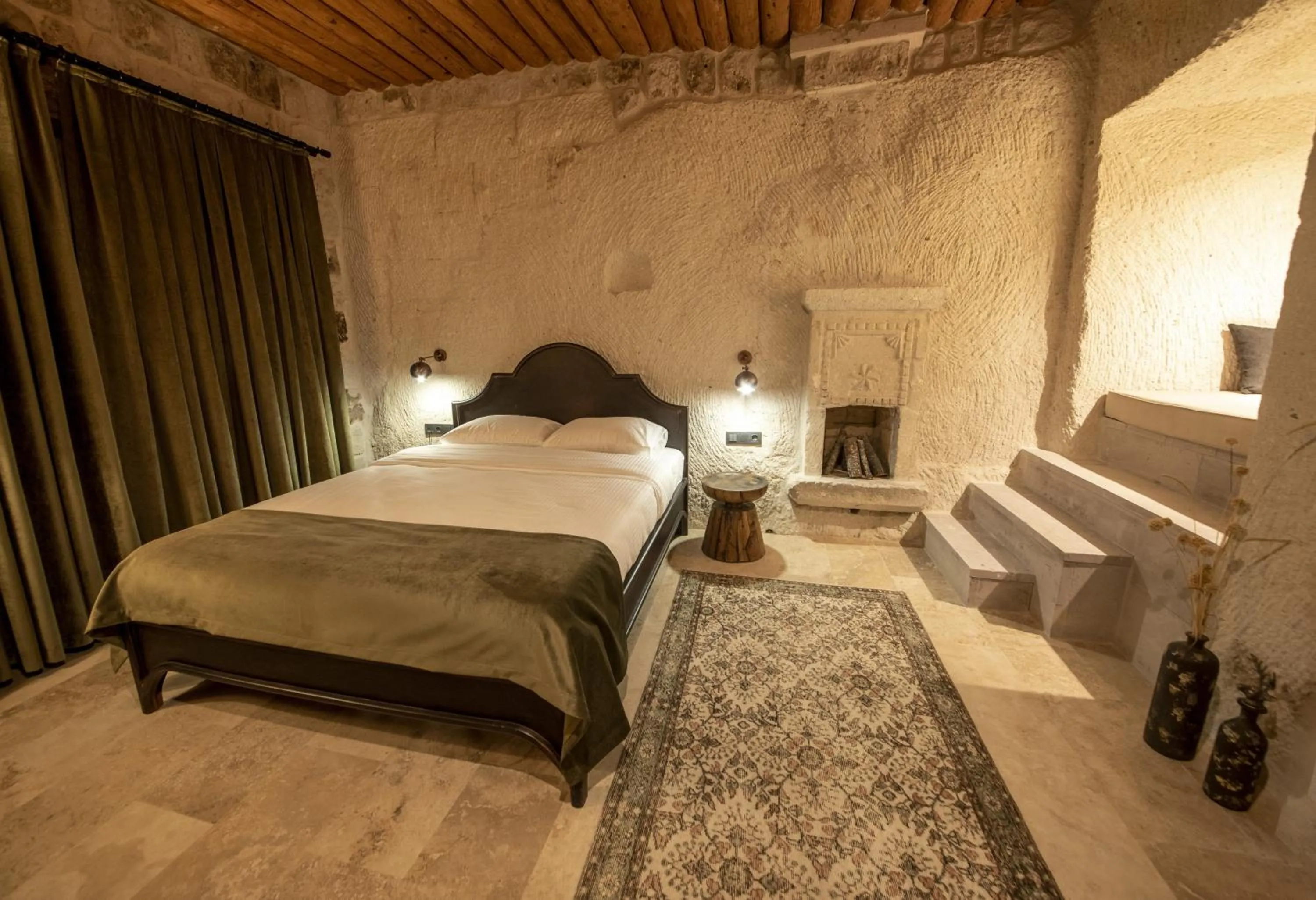 Bed in Luvi Cave Hotel