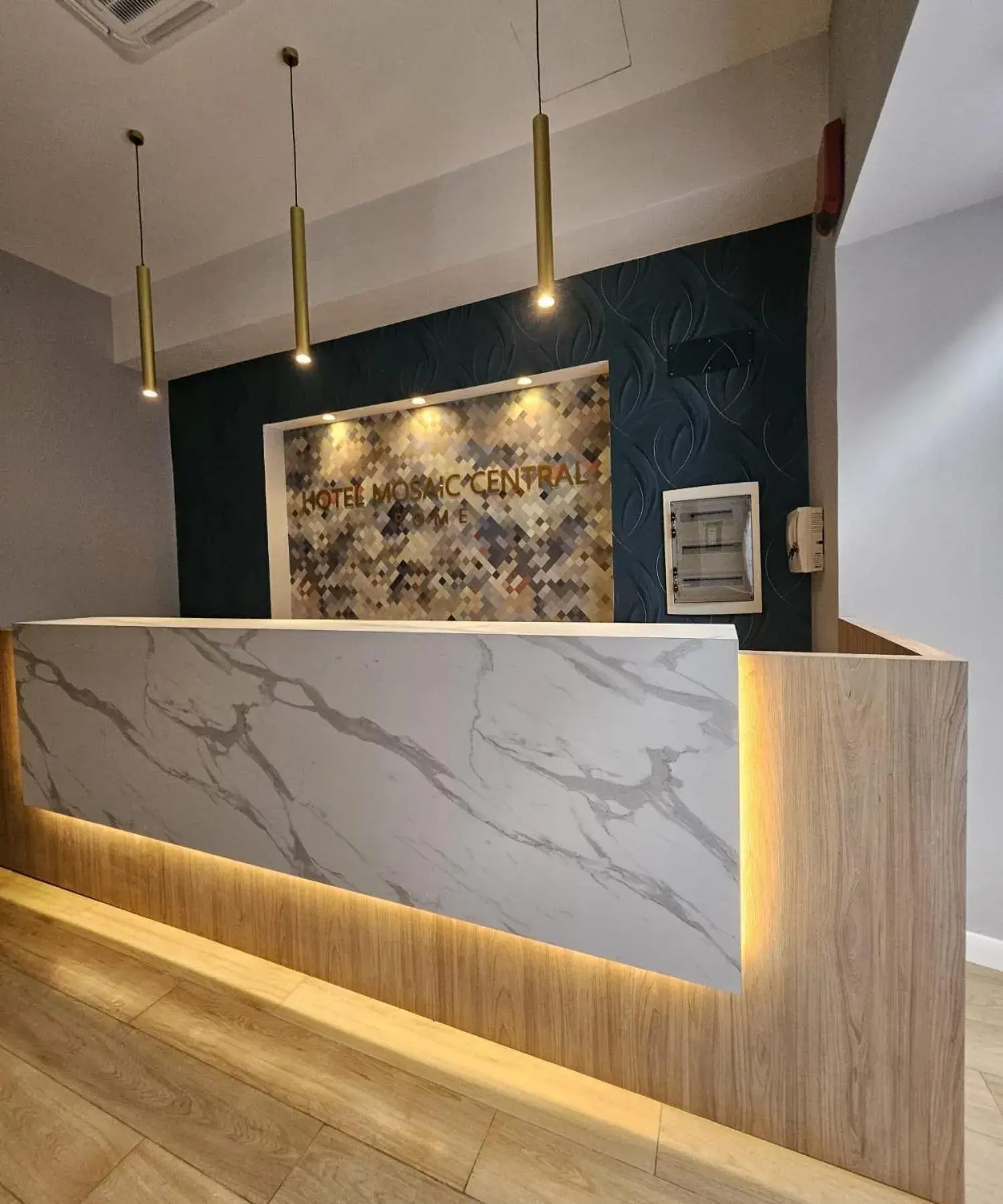 Lobby or reception in Hotel Mosaic Central Rome Lobby or reception in Hotel Mosaic Central Rome