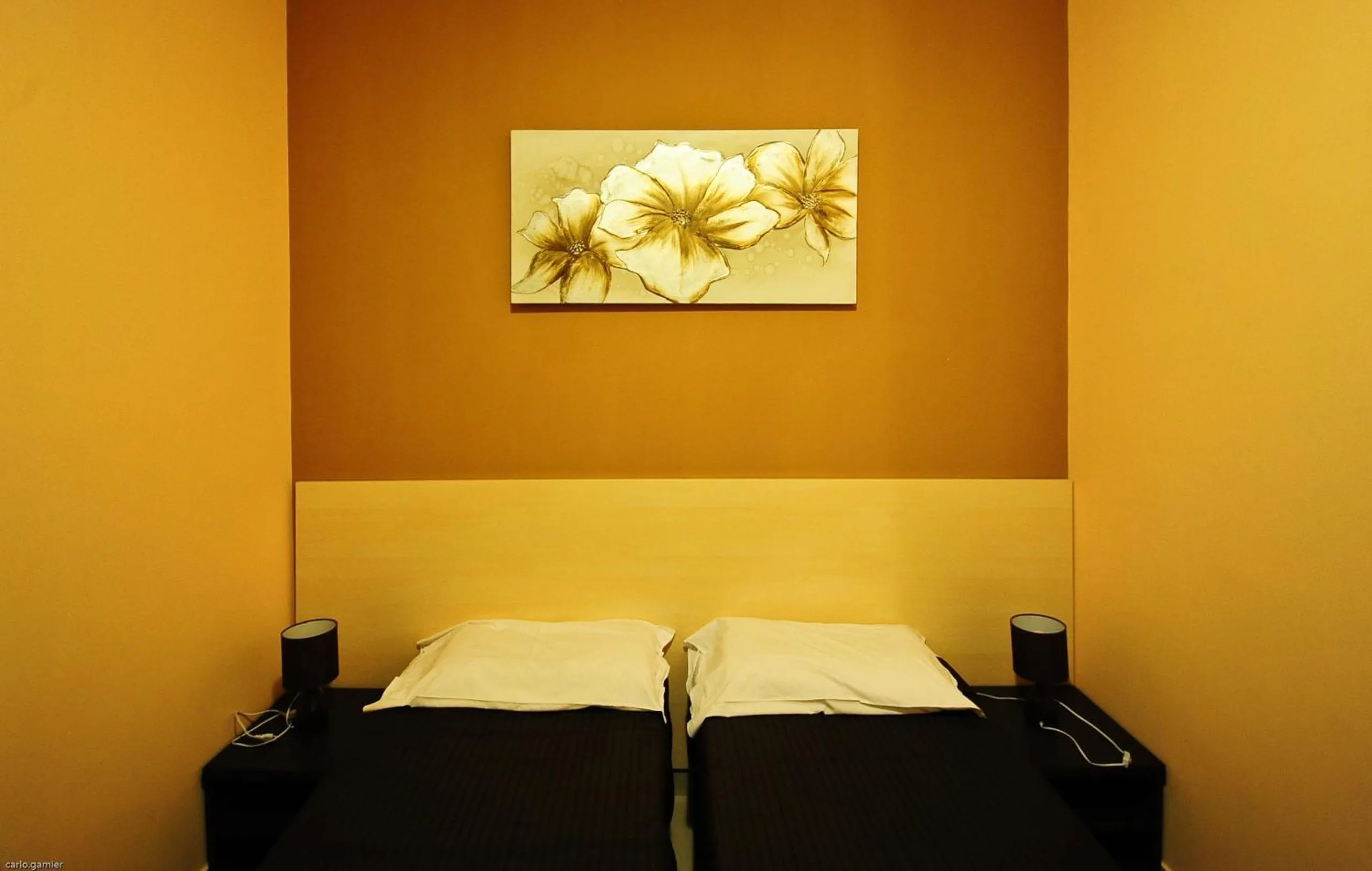 Bed in Hotel Mosaic Central Rome