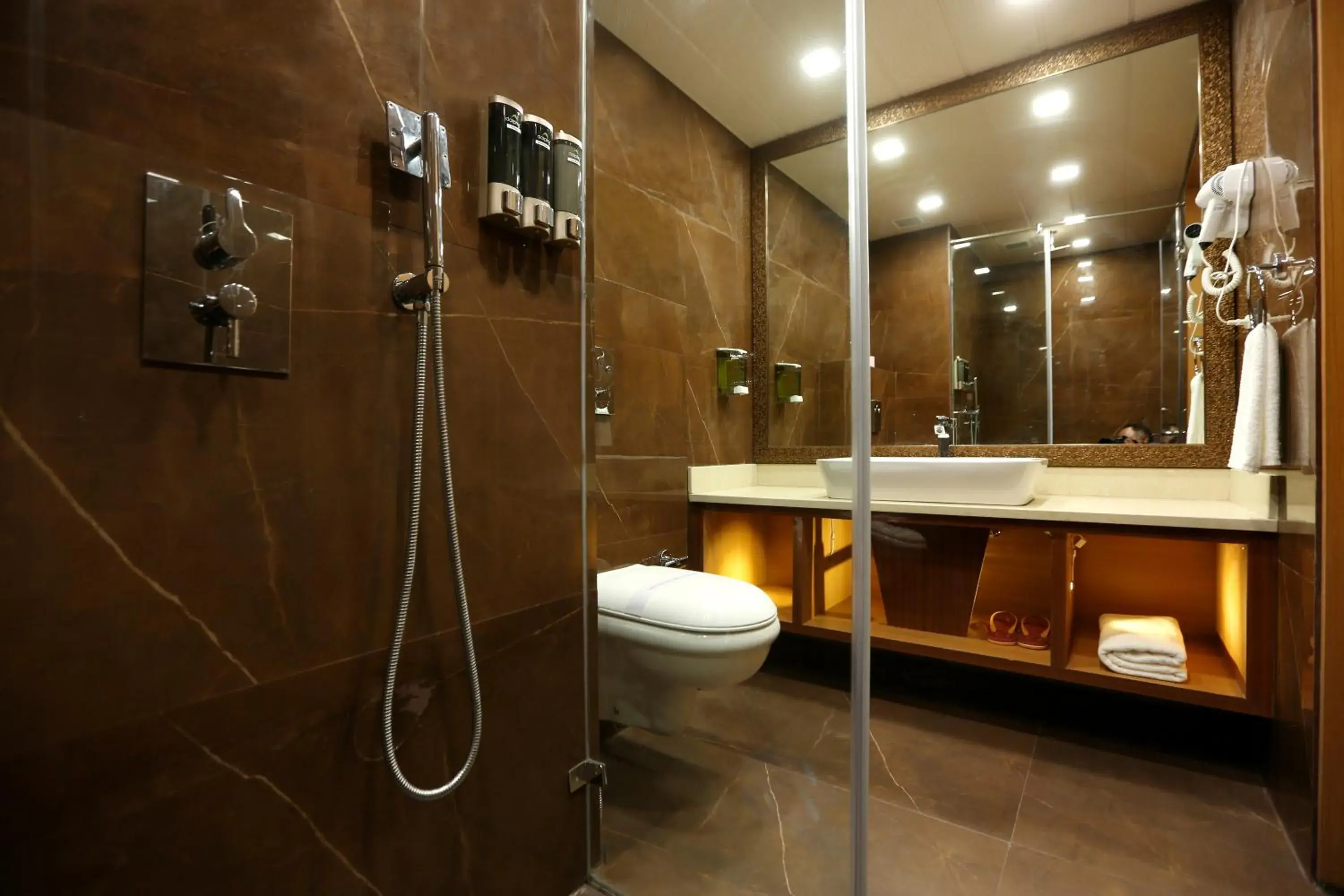 Bathroom in Hotel Omega - Gurgaon Central, Sec 45 Bathroom in Hotel Omega - Gurgaon Central, Sec 45