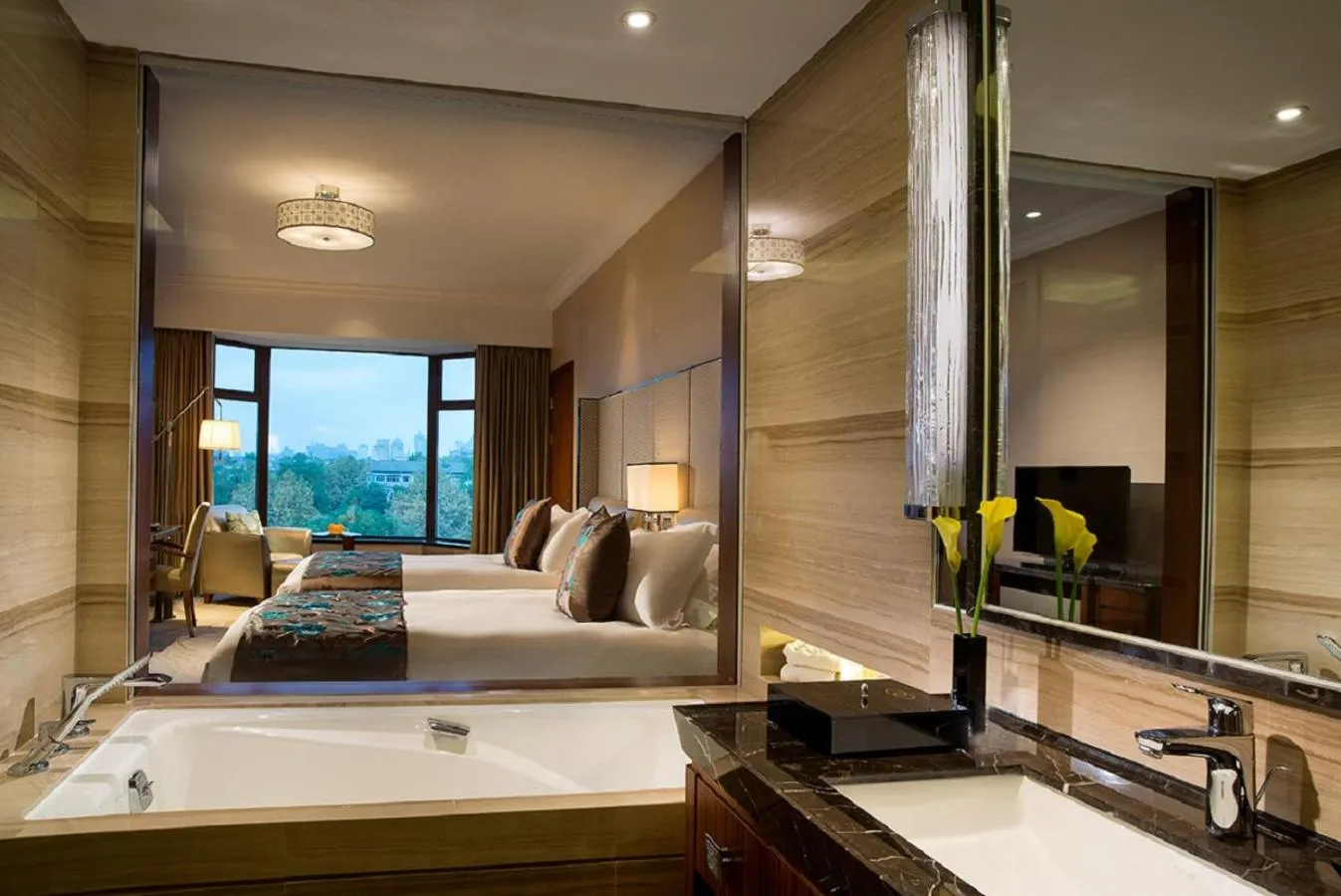 Property building in Sofitel Hangzhou Westlake - Few steps to West Lake, with panoramic lake view terrace
