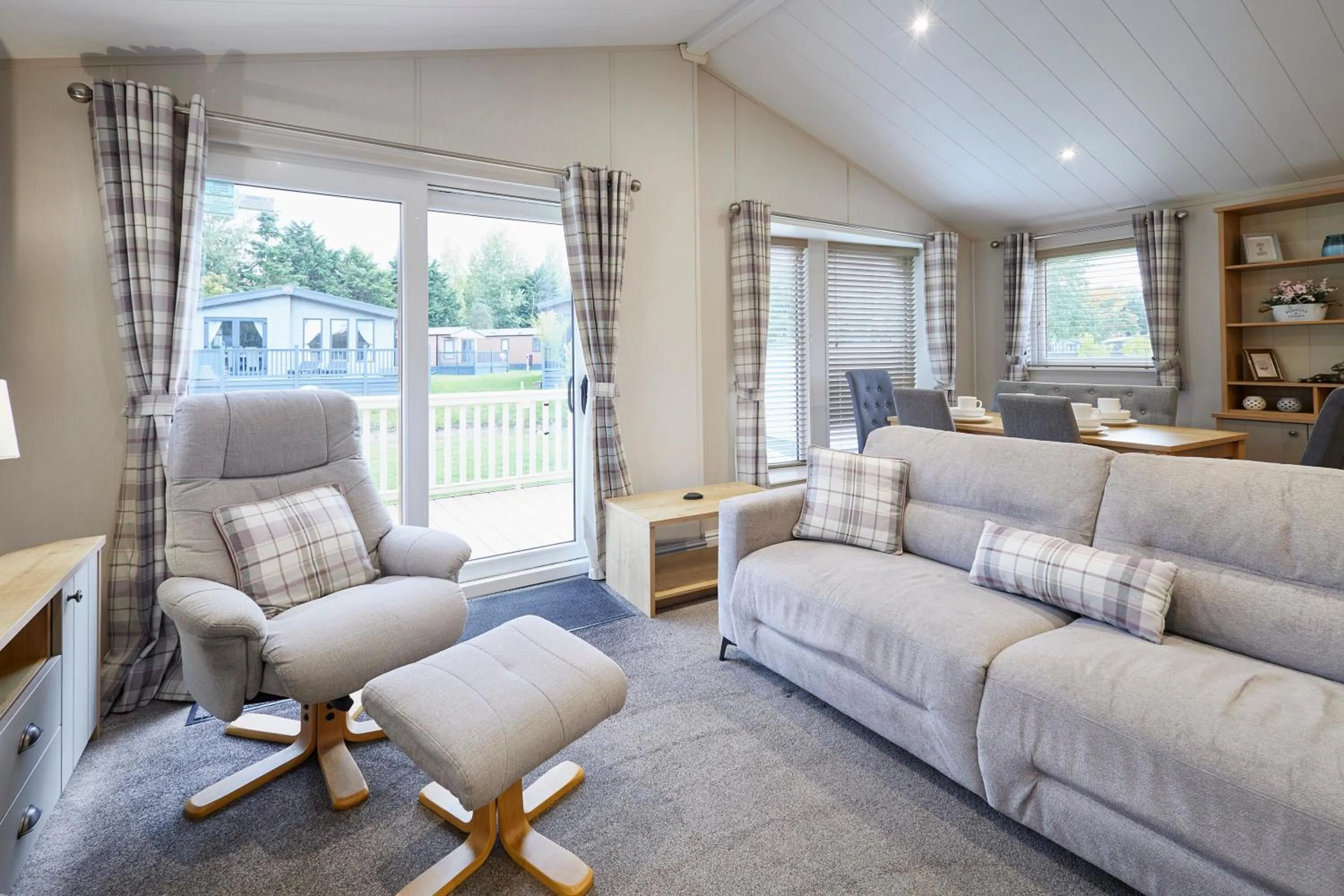 Living room in Kinship Lodge with Hot Tub