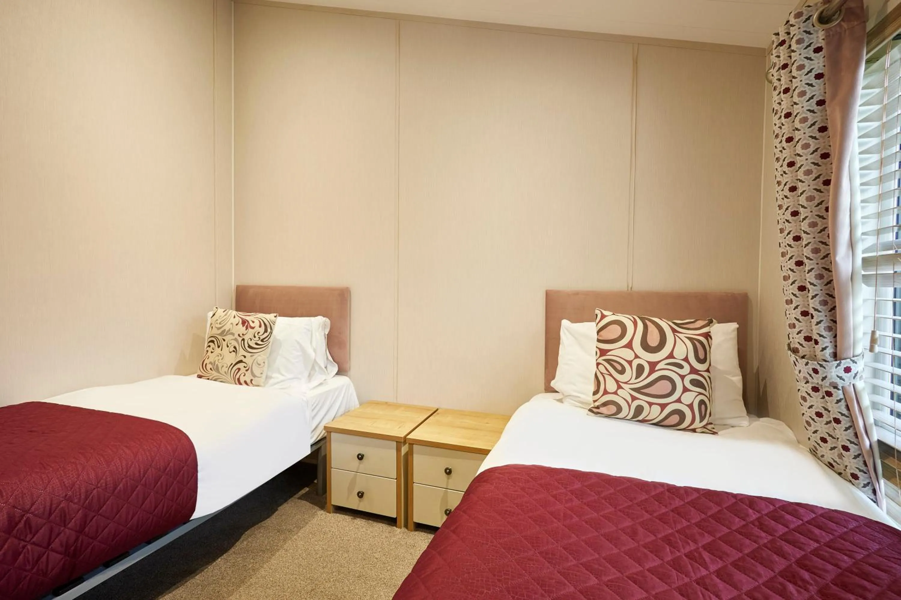 Bed in Kinship Lodge with Hot Tub