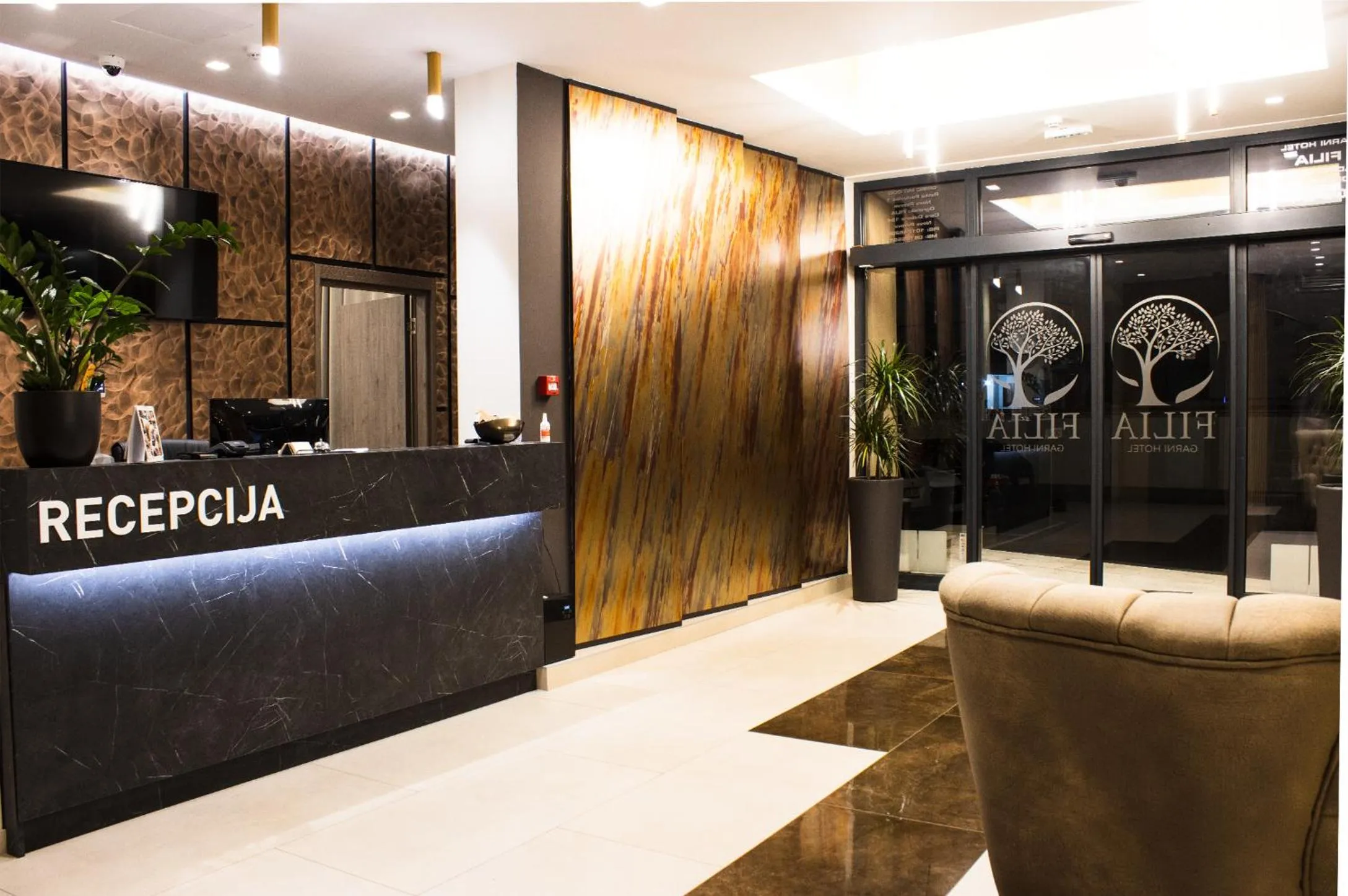 Lobby or reception in Garni hotel FILIA