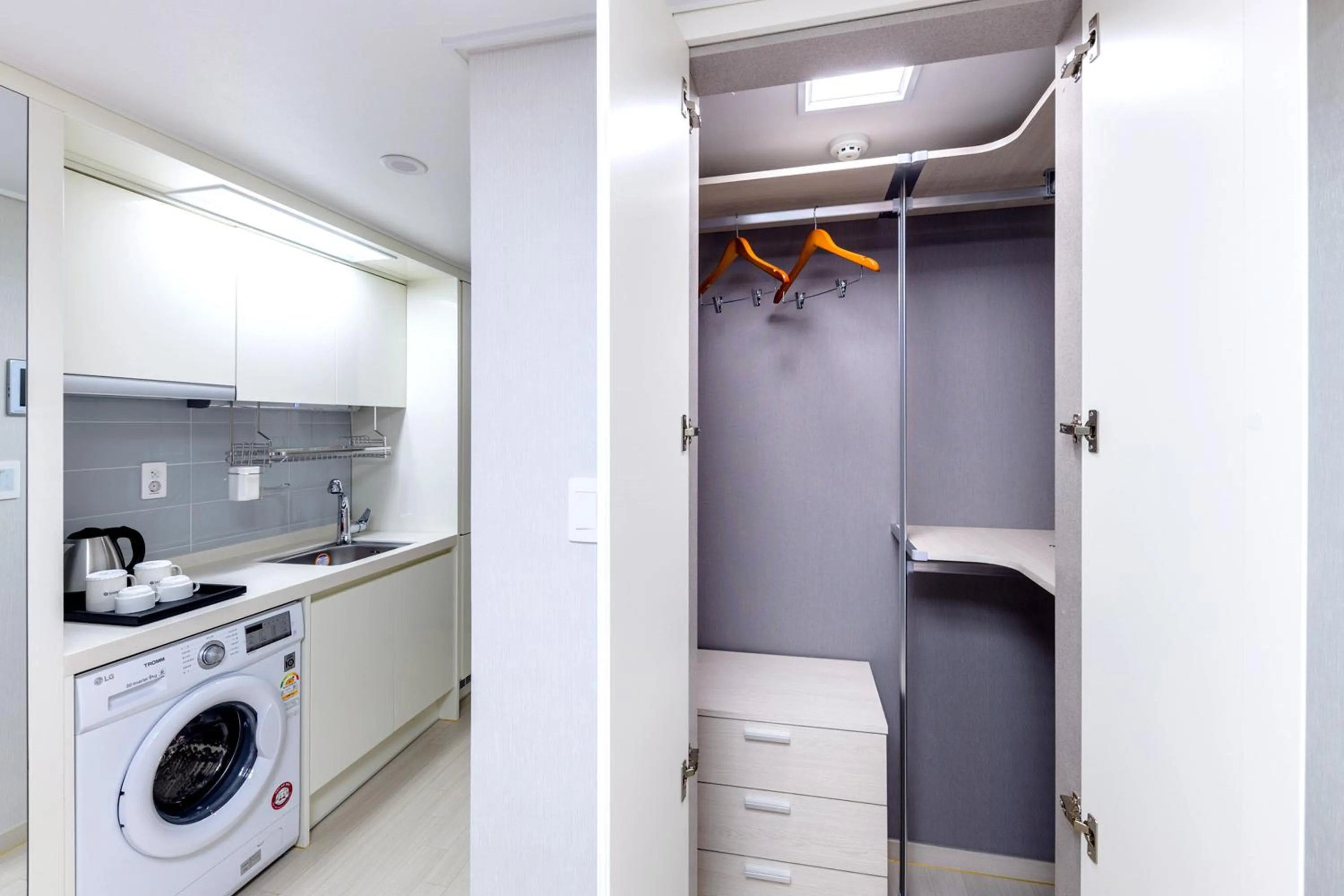 Kitchen or kitchenette in Shin Shin Hotel Seogwipo