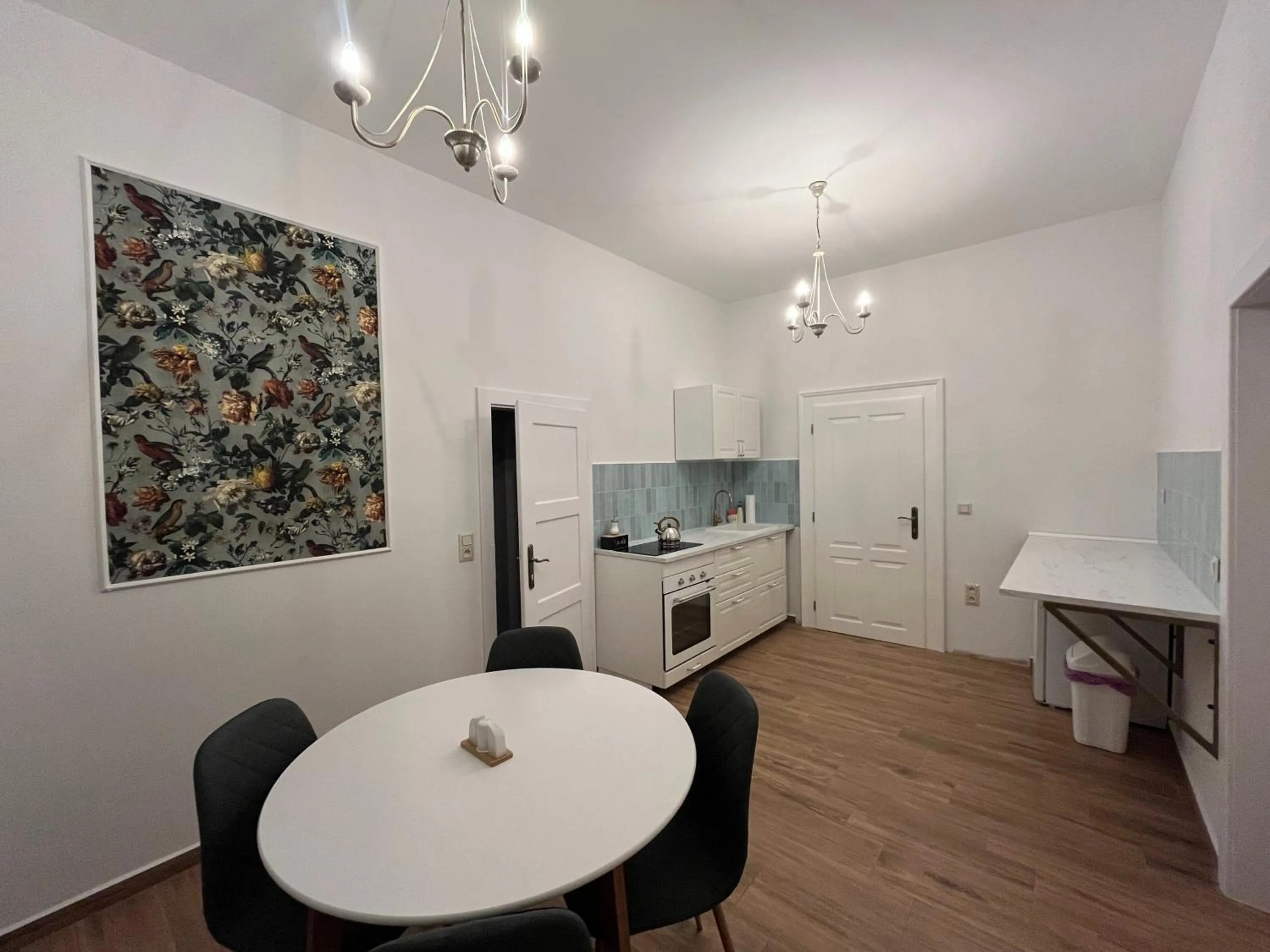 Kitchen or kitchenette in Pension Zámek Rudník