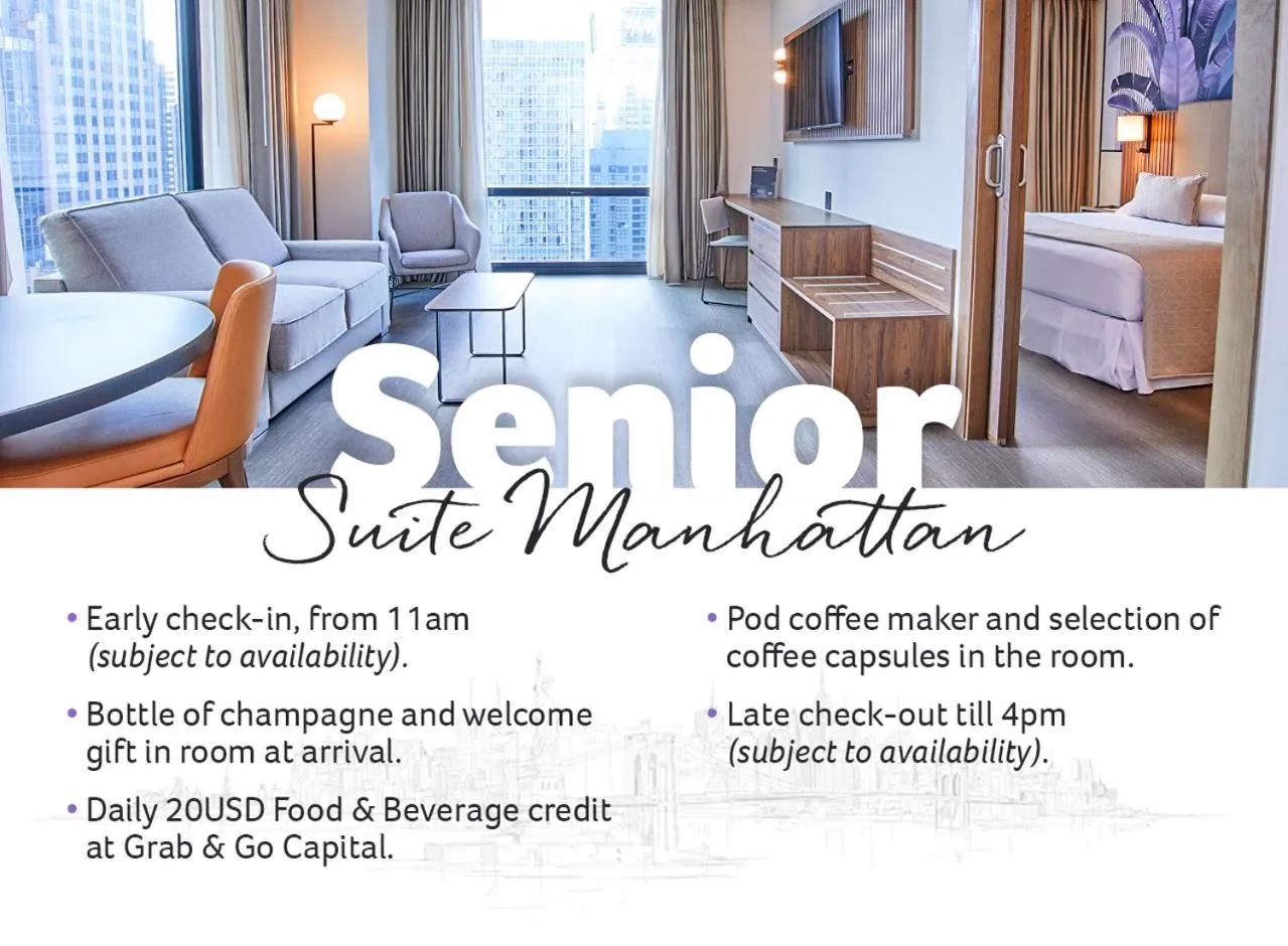 Living room in Riu Plaza Manhattan Times Square