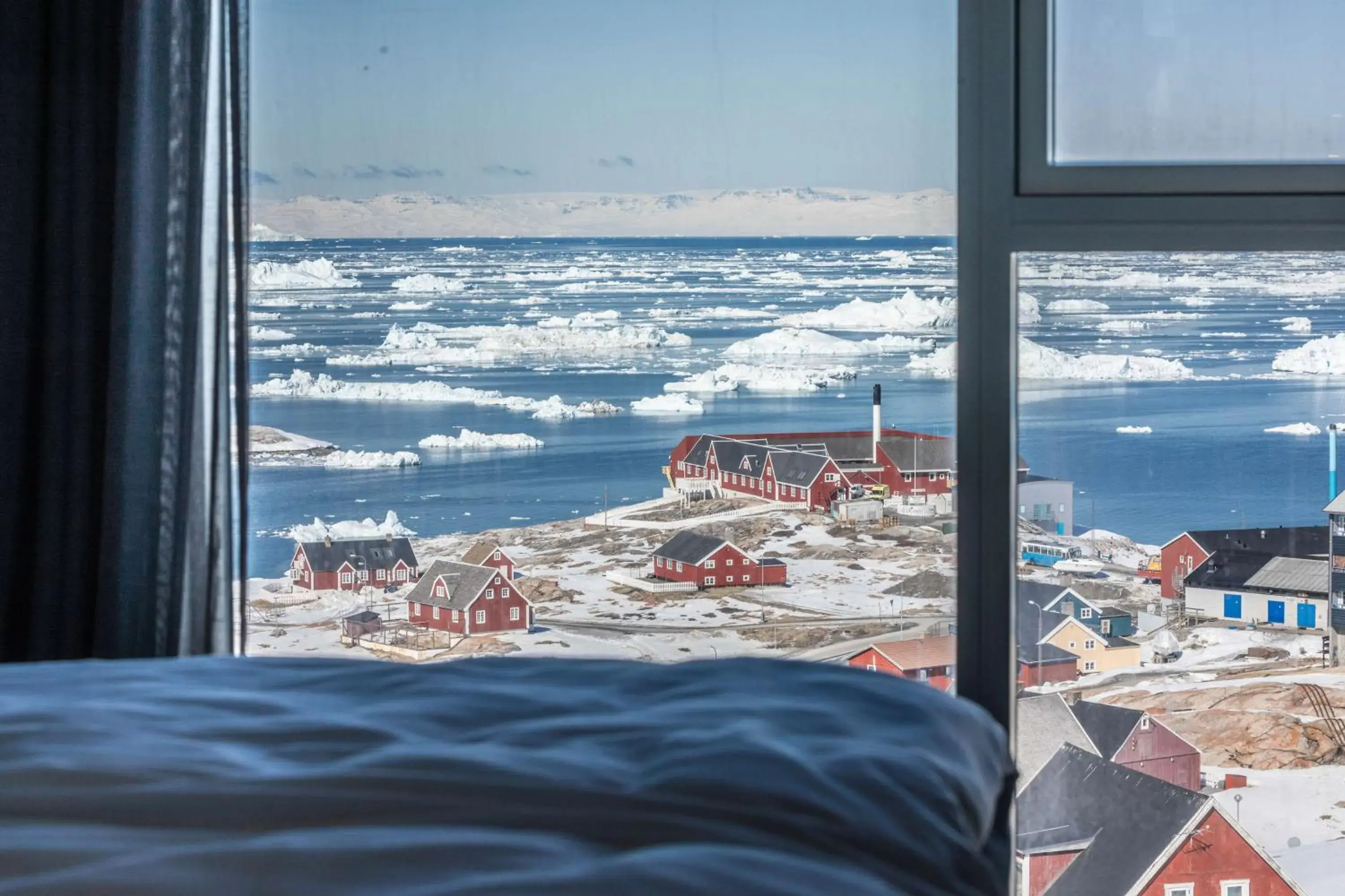 View (from property/room), Bed in Best Western Plus Hotel Ilulissat View (from property/room), Bed in Best Western Plus Hotel Ilulissat