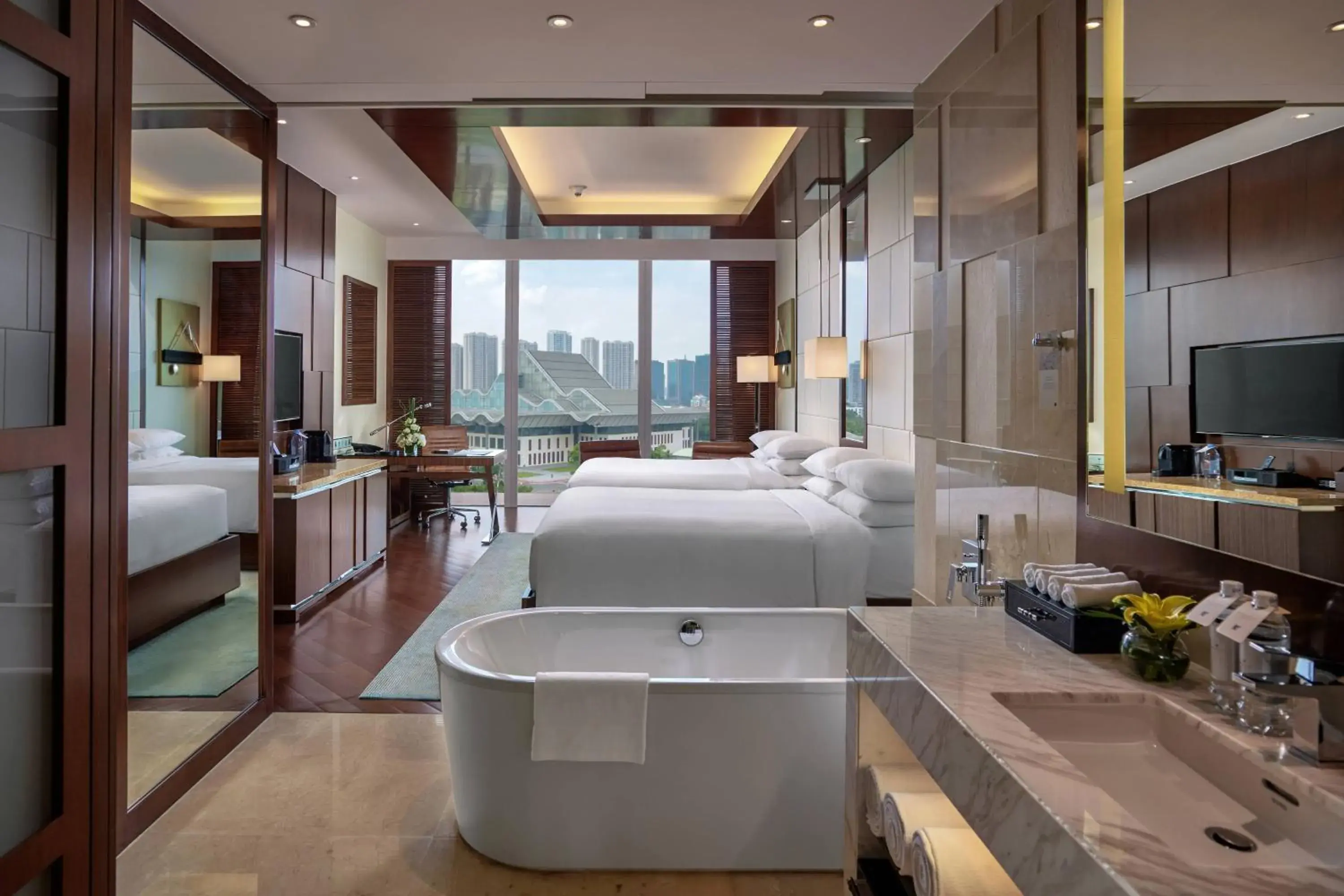 Executive Double Room, Executive lounge access, 2 Double, Lake View in JW Marriott Hotel Hanoi Executive Double Room, Executive lounge access, 2 Double, Lake View in JW Marriott Hotel Hanoi