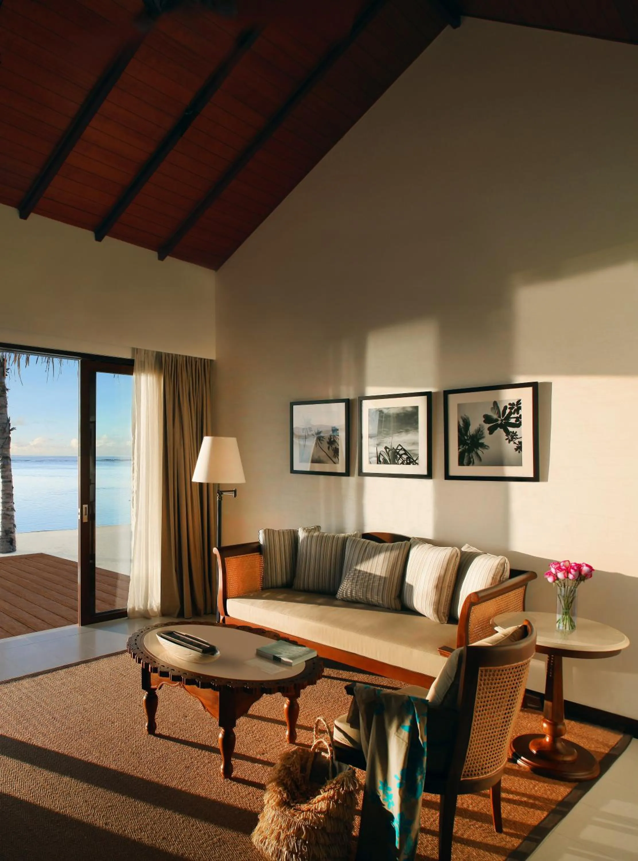 Seating area in The Residence Maldives