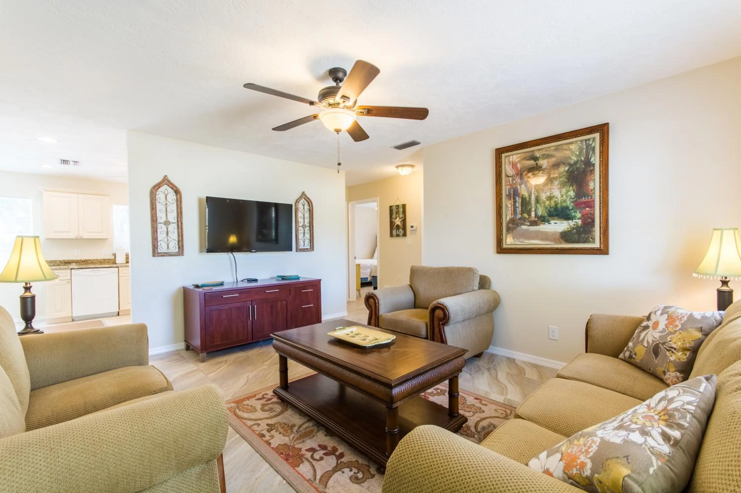 Seating area in Villa Franca bungalow