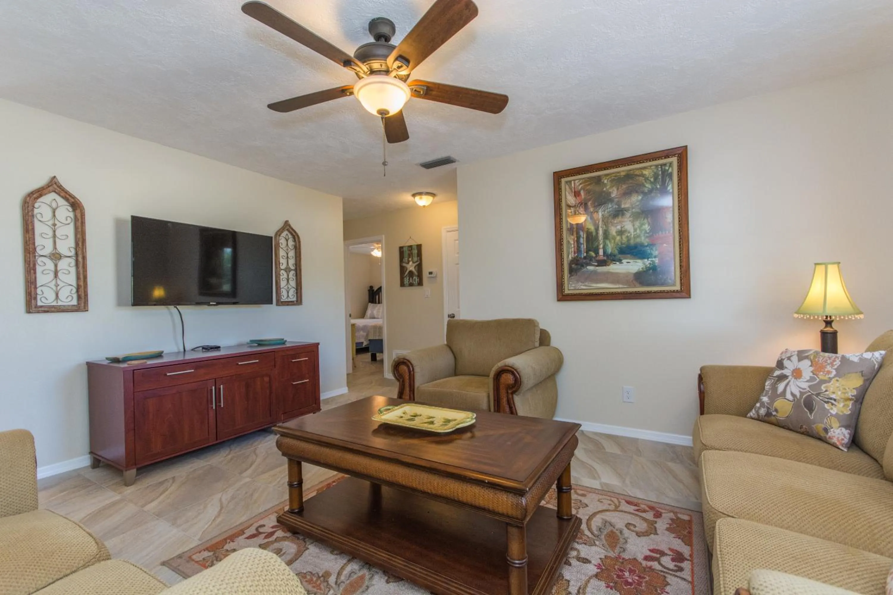 Living room in Villa Franca bungalow