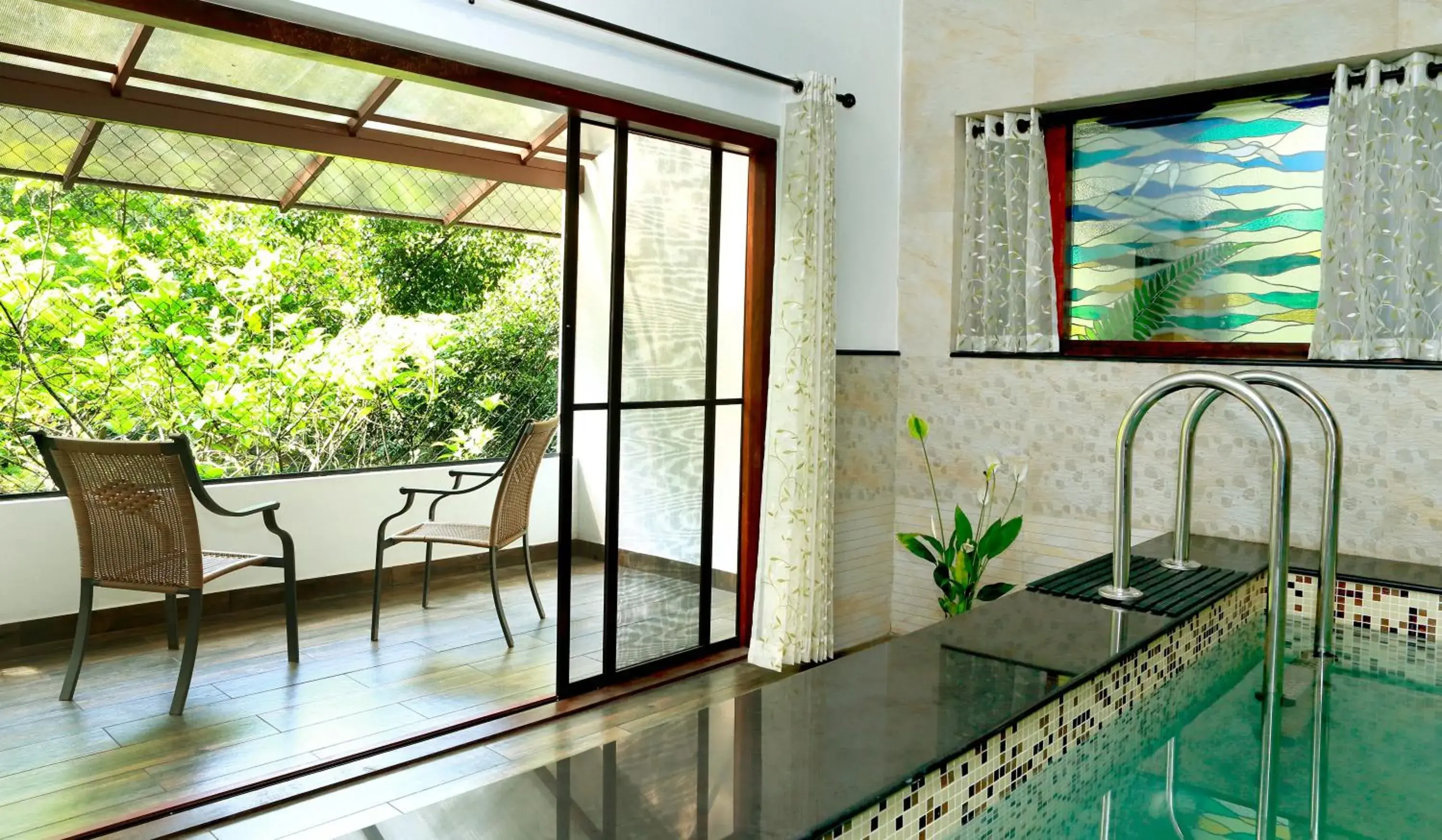 Swimming pool in Vythiri Resort Swimming pool in Vythiri Resort