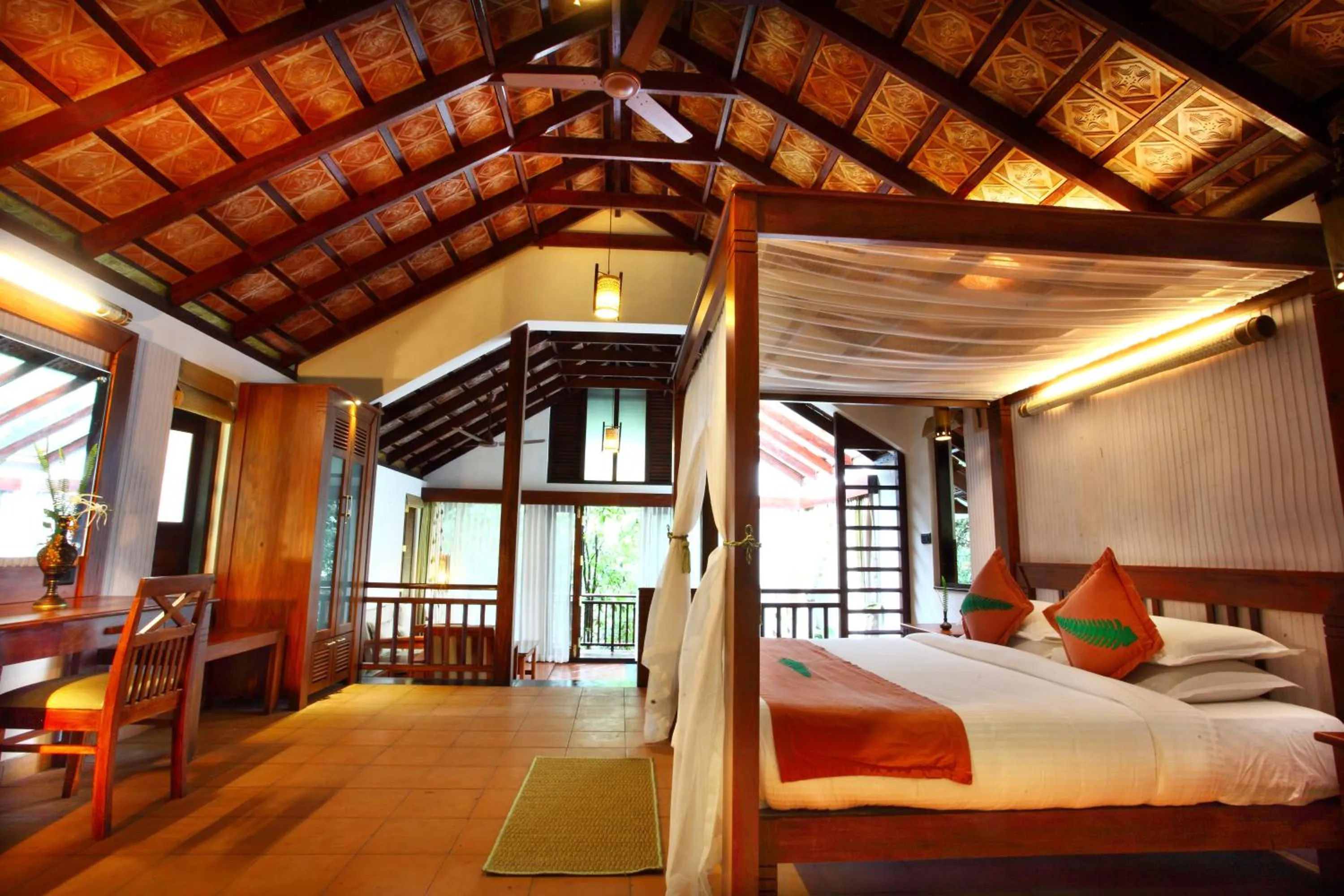 Bed in Vythiri Resort