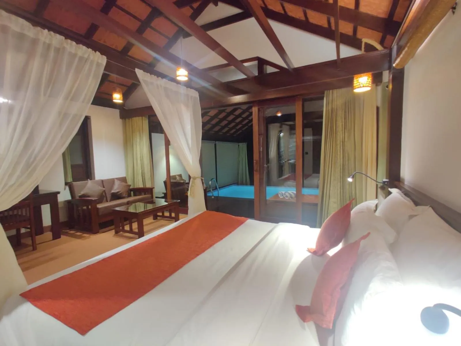 Bed in Vythiri Resort