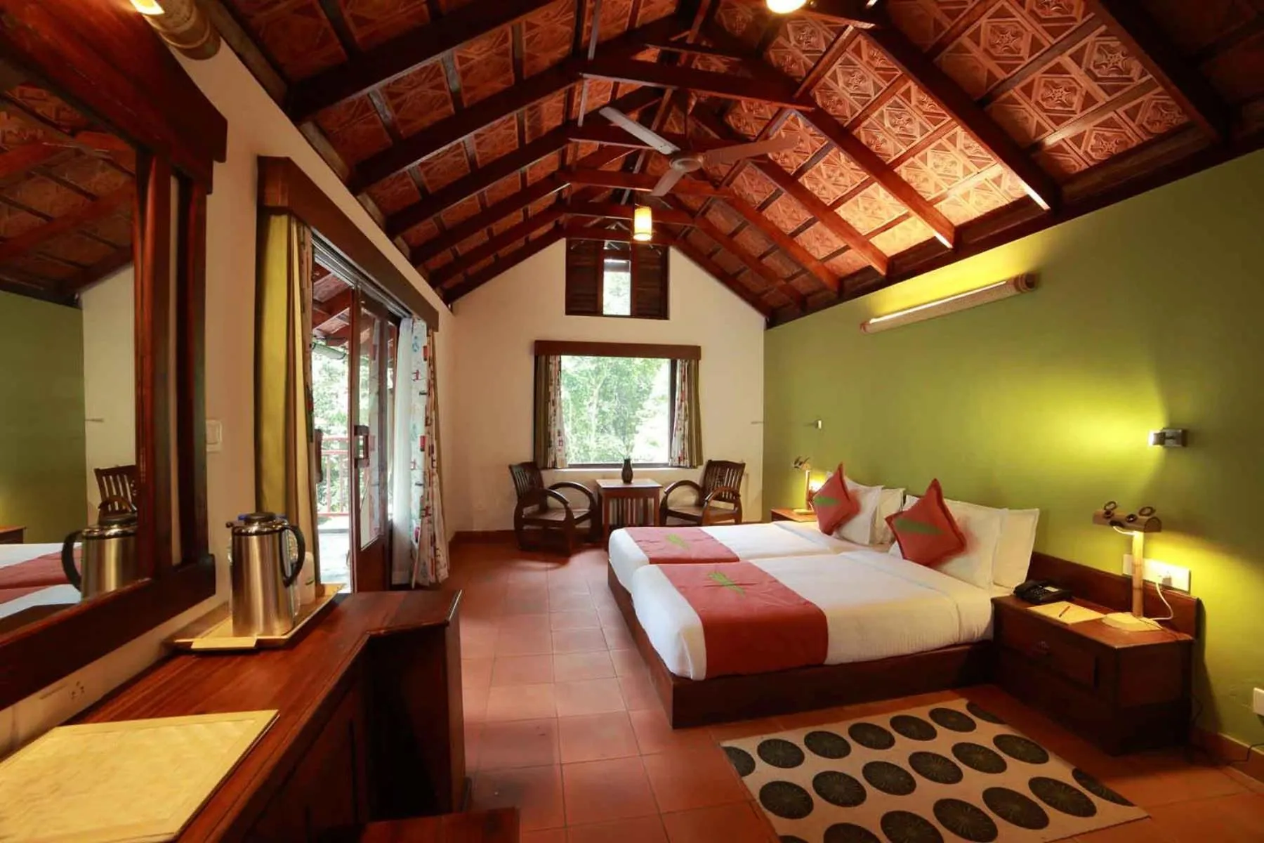 Bedroom, Bed in Vythiri Resort