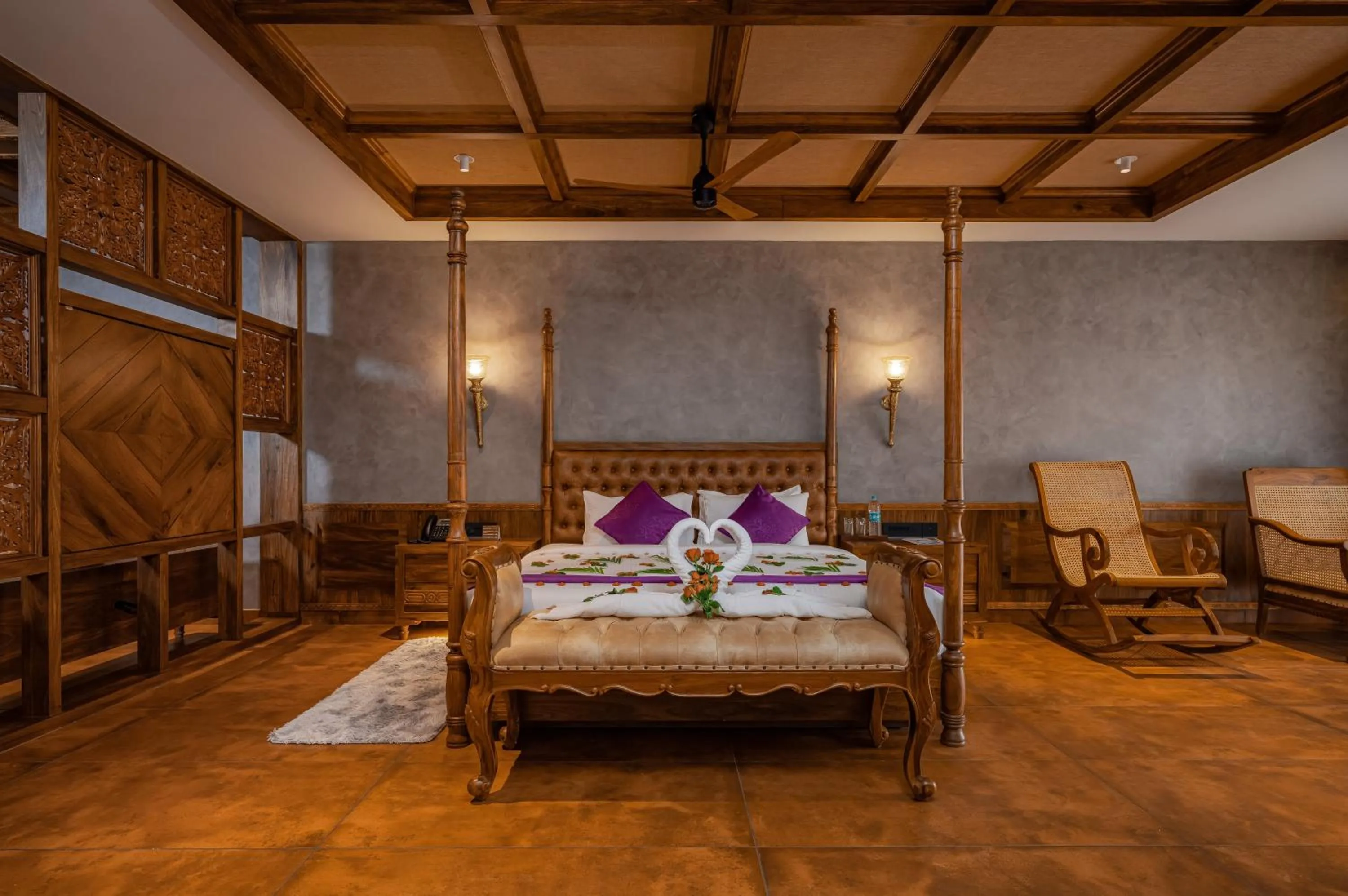Bed in Malabar Ocean Front Resort And Spa, Bekal