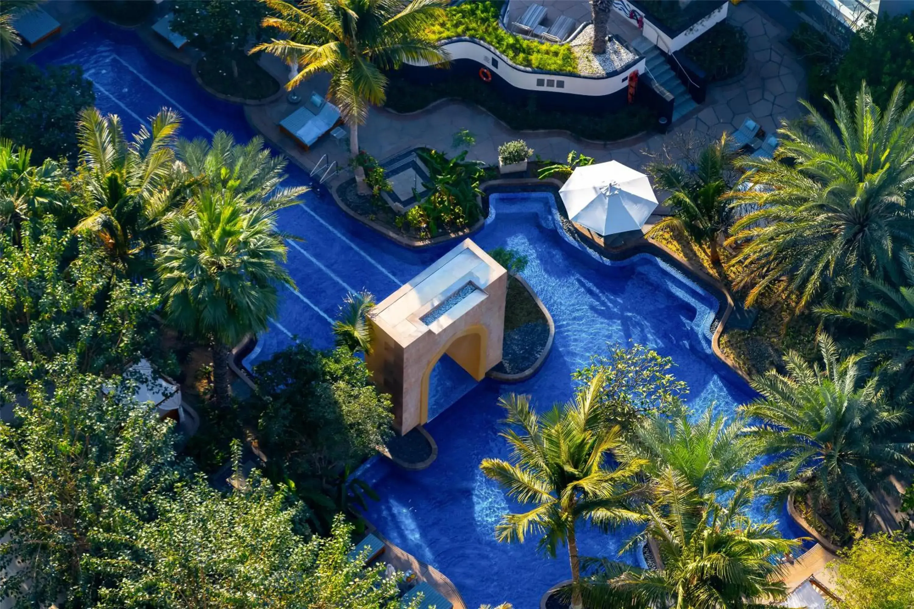 Pool view in Conrad Dubai Pool view in Conrad Dubai