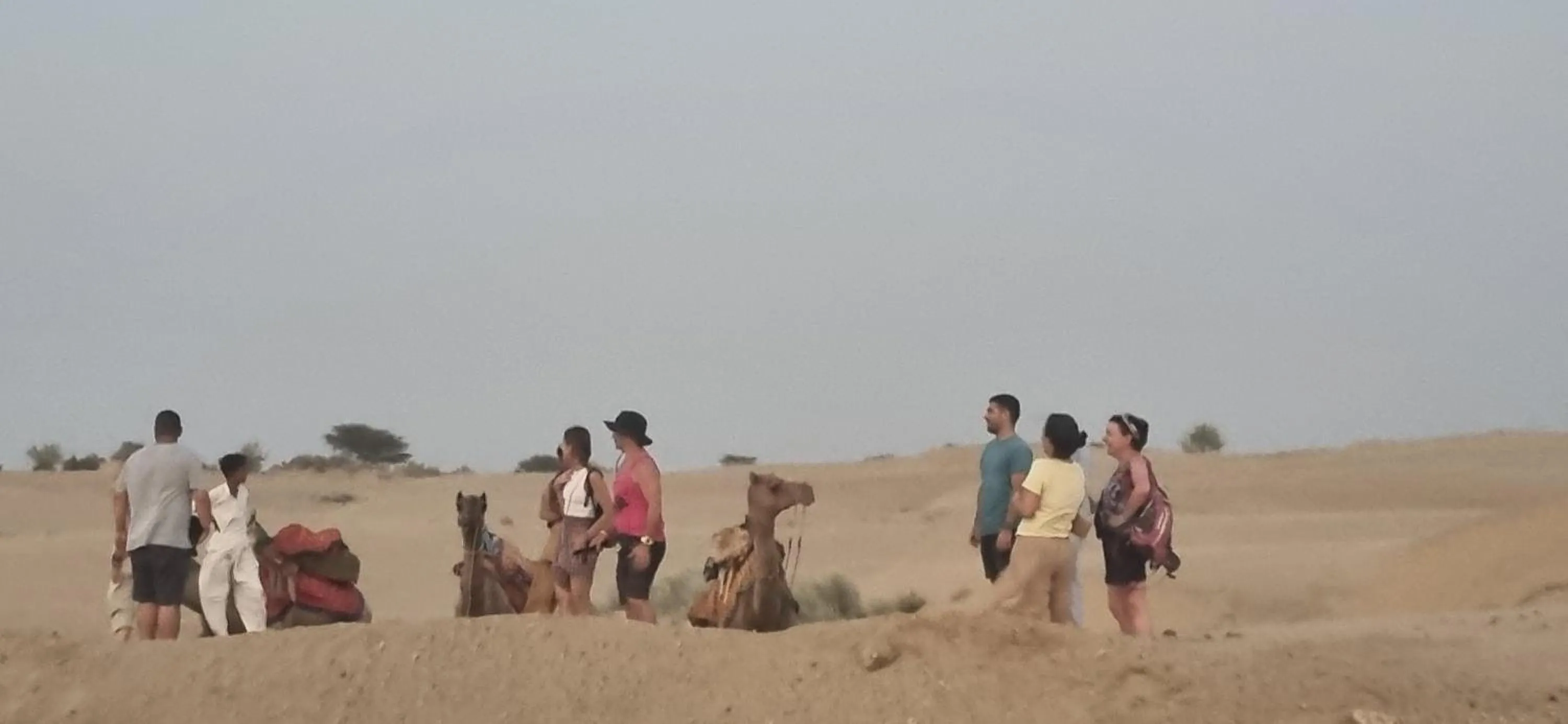 group of guests in Shriram Desert Camp Jaisalmer
