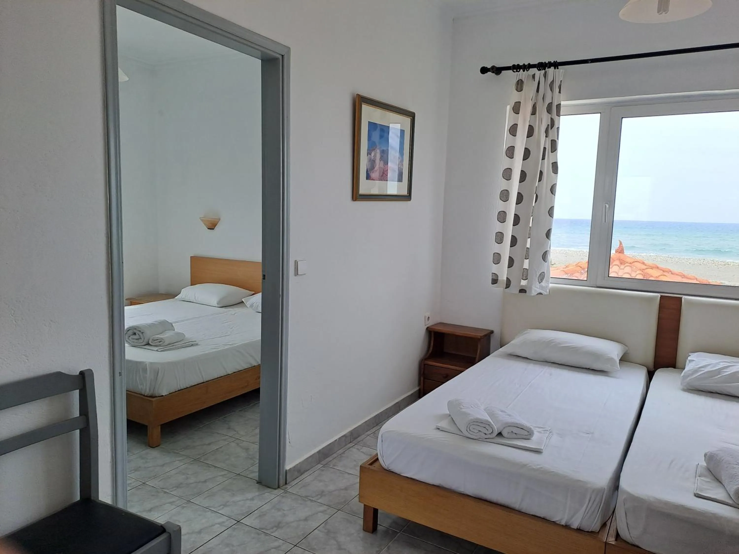 Bed in Haridimos Apartments