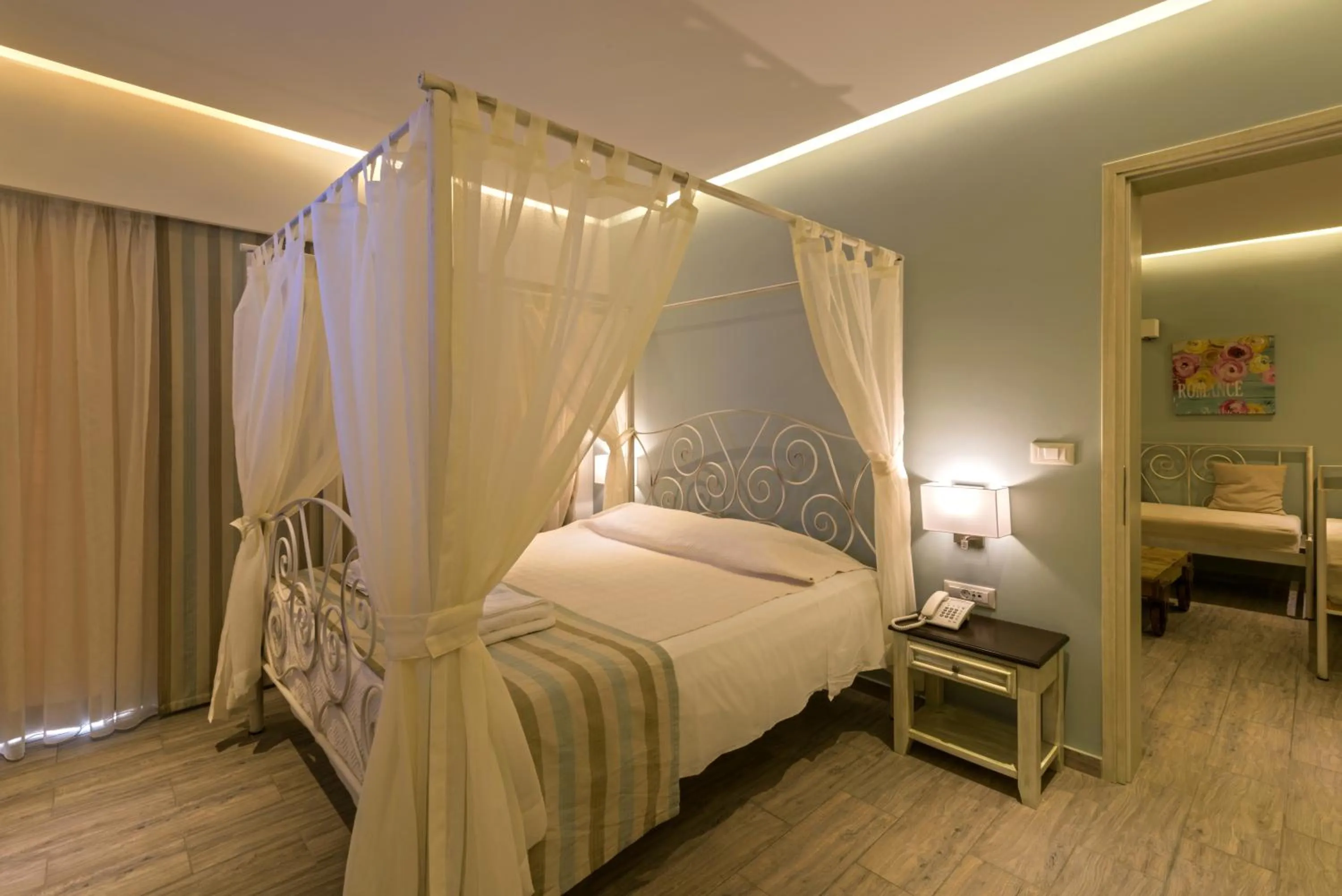 Bed in Princess Irini Sea Front ApartHotel