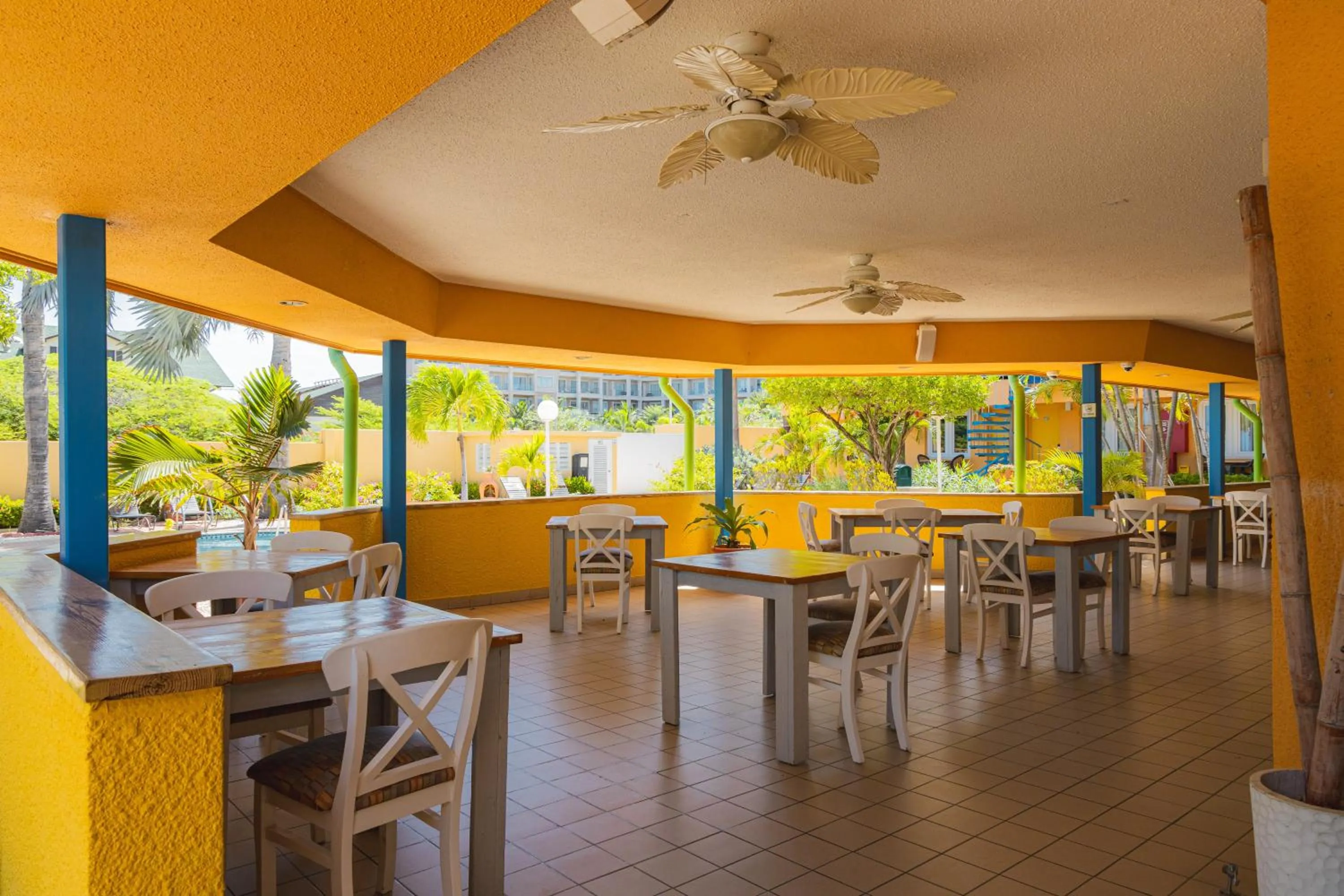Dining area in MVC Eagle Beach