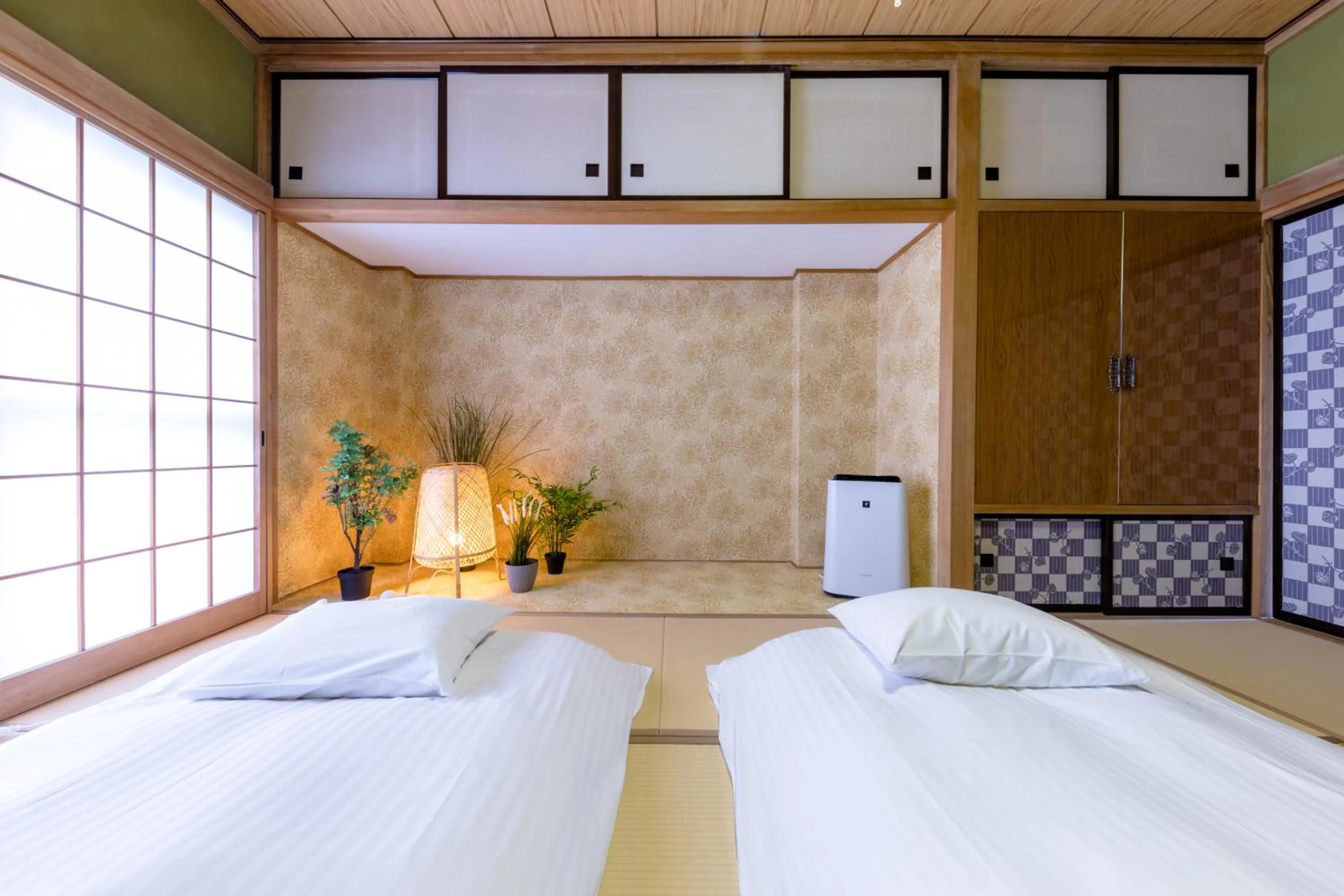 Bed in Villa RAKUWA Bettei
