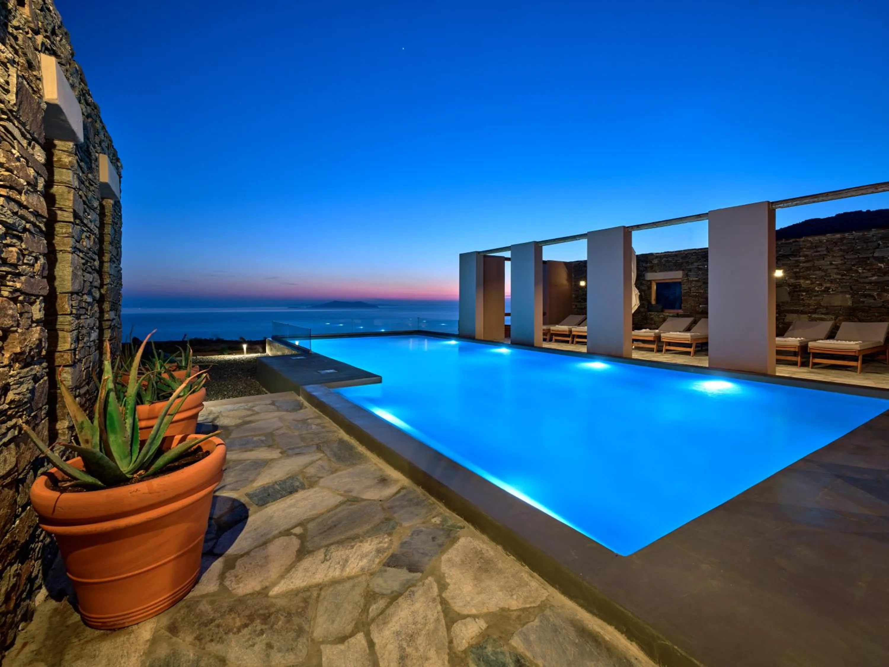 Pool view in Under the Sun Cycladic Village