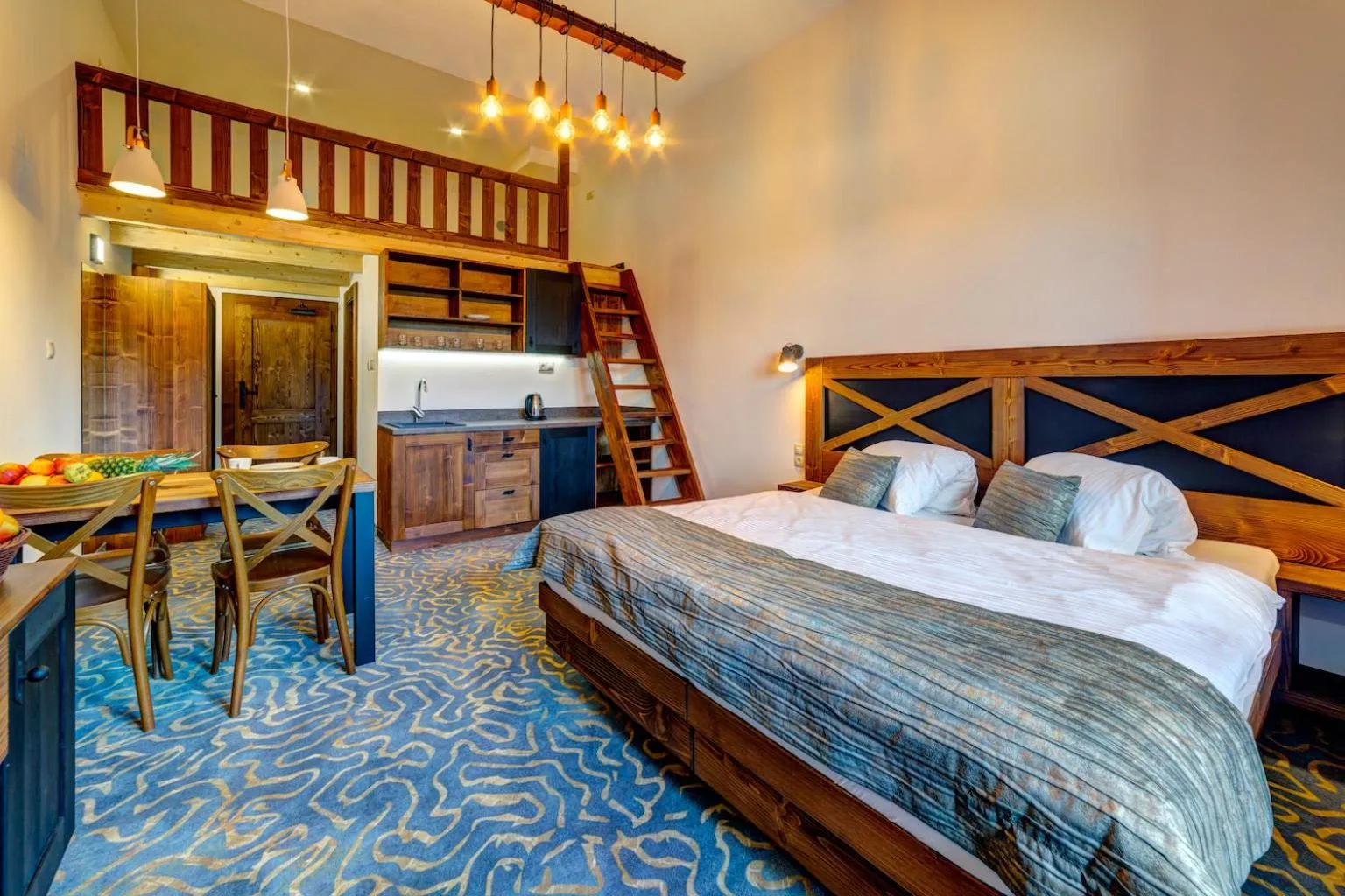 Living room, Bed in Hotel Strachan Family Jasná