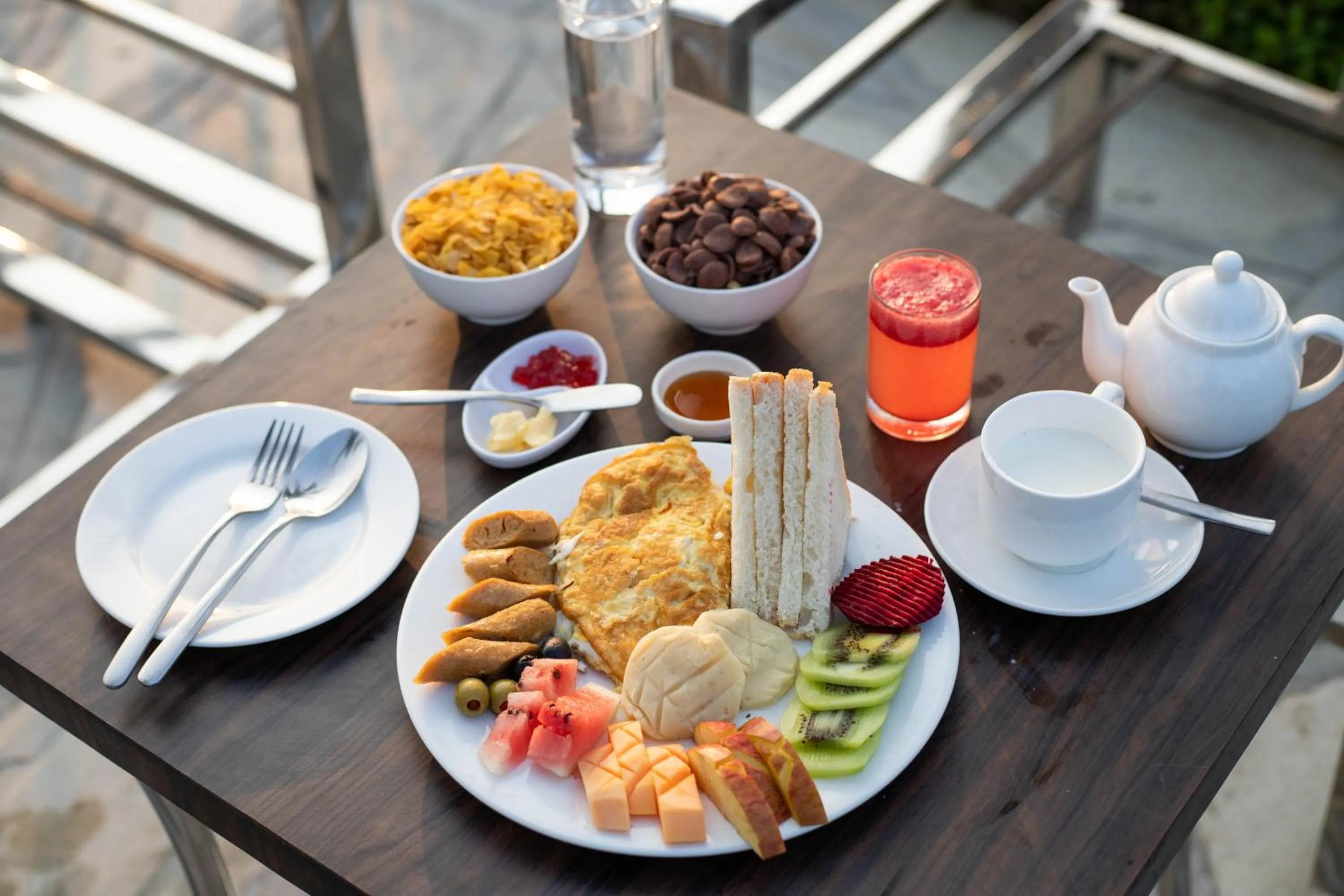 Continental breakfast in Lumbini Palace Resort