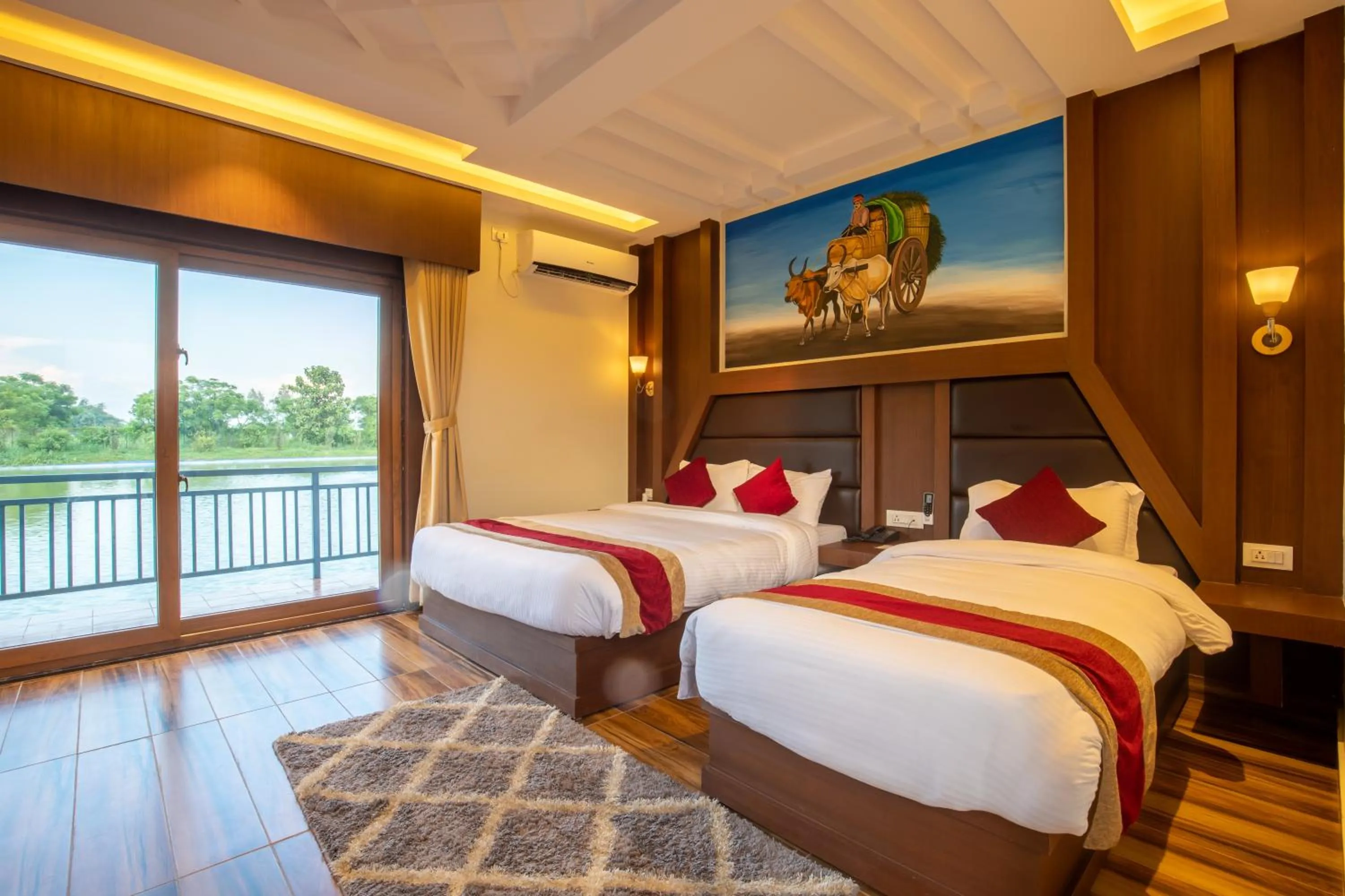 Bed in Lumbini Palace Resort