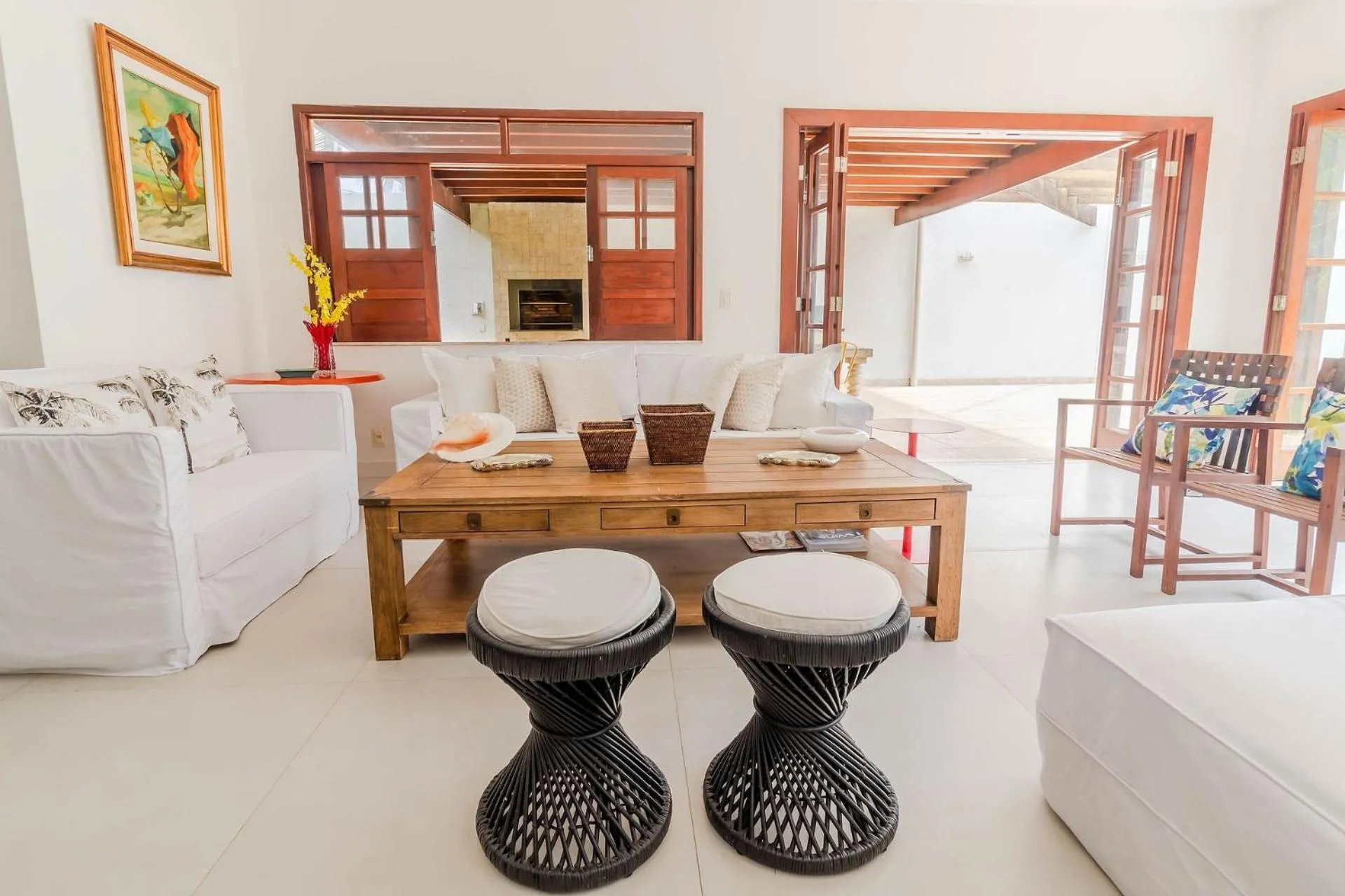 Living room in IP01 Casa 5 Suítes a 100m da Praia Pedra do Sal