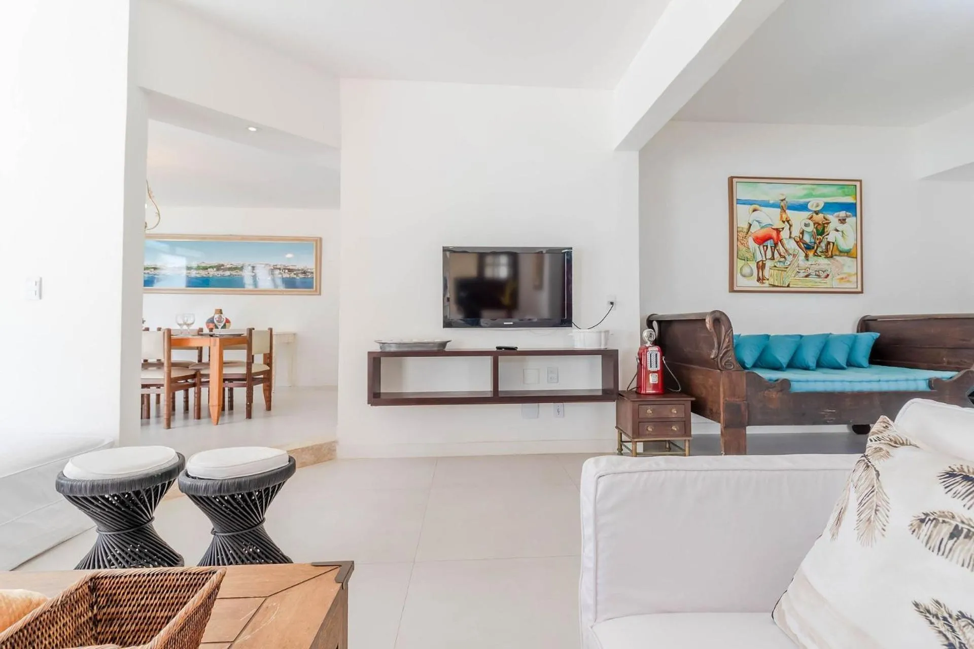 Living room in IP01 Casa 5 Suítes a 100m da Praia Pedra do Sal