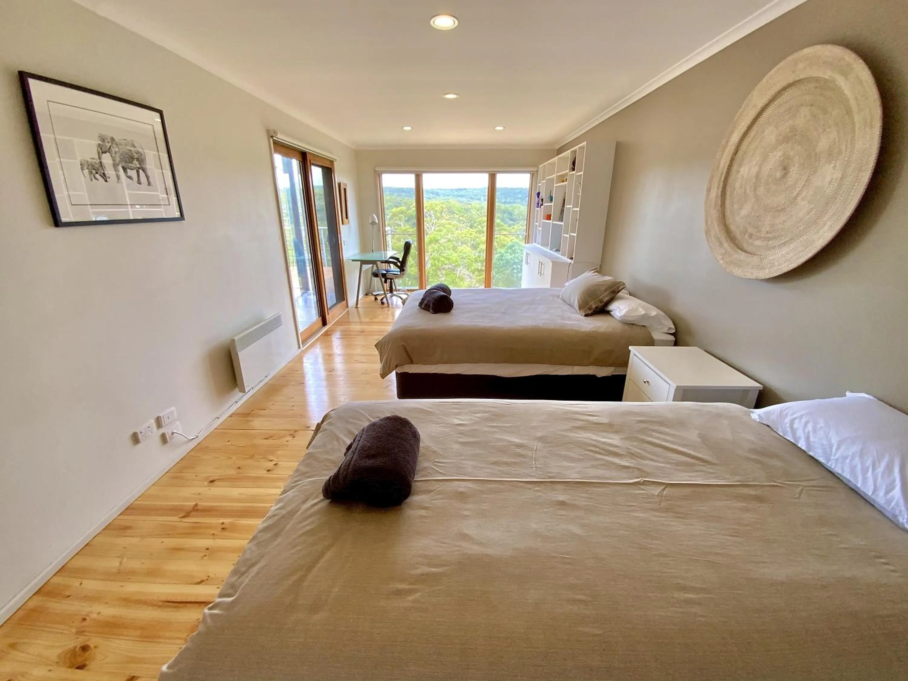 Bed in The Views Cottage