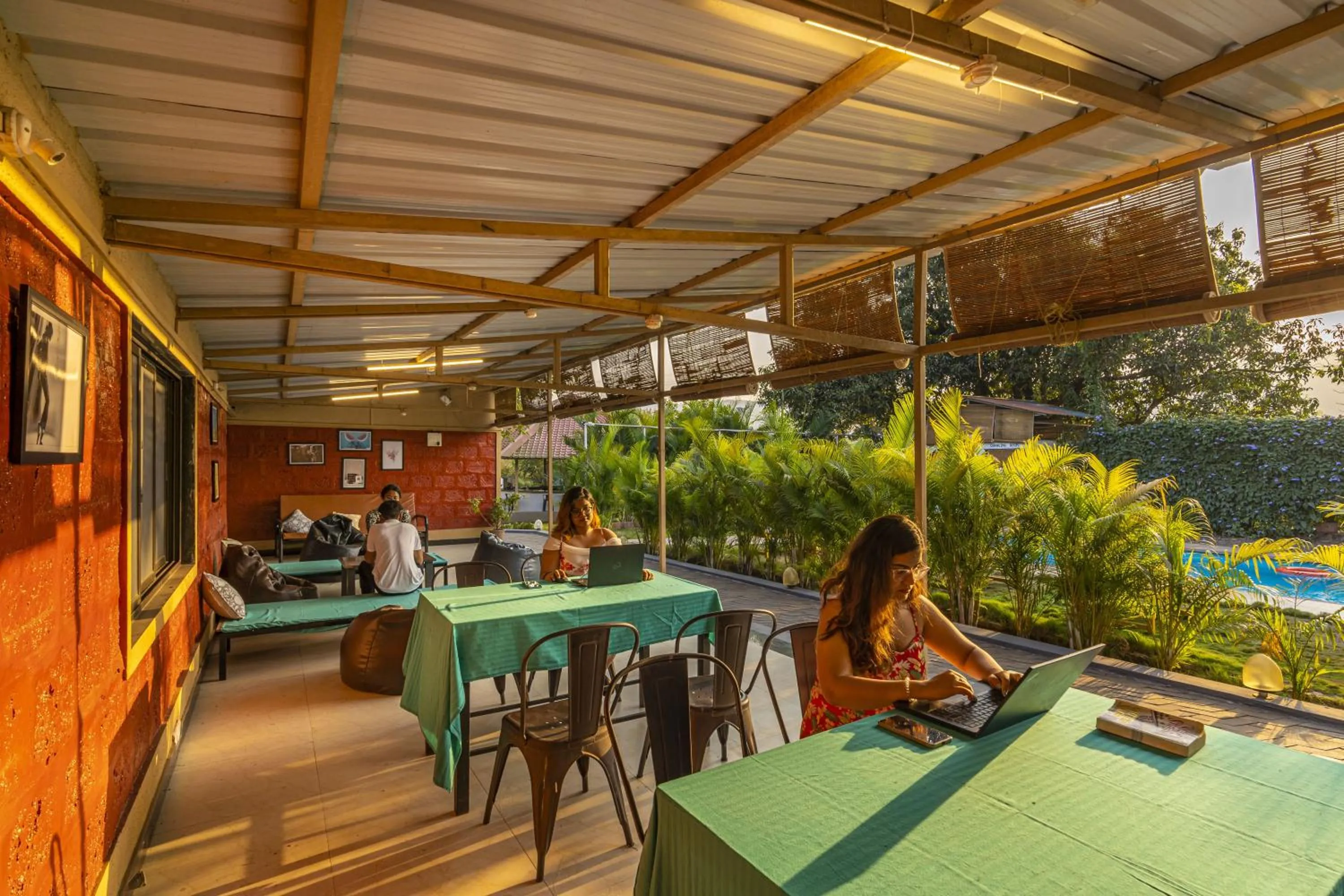 Seating area in Zostel Kolad